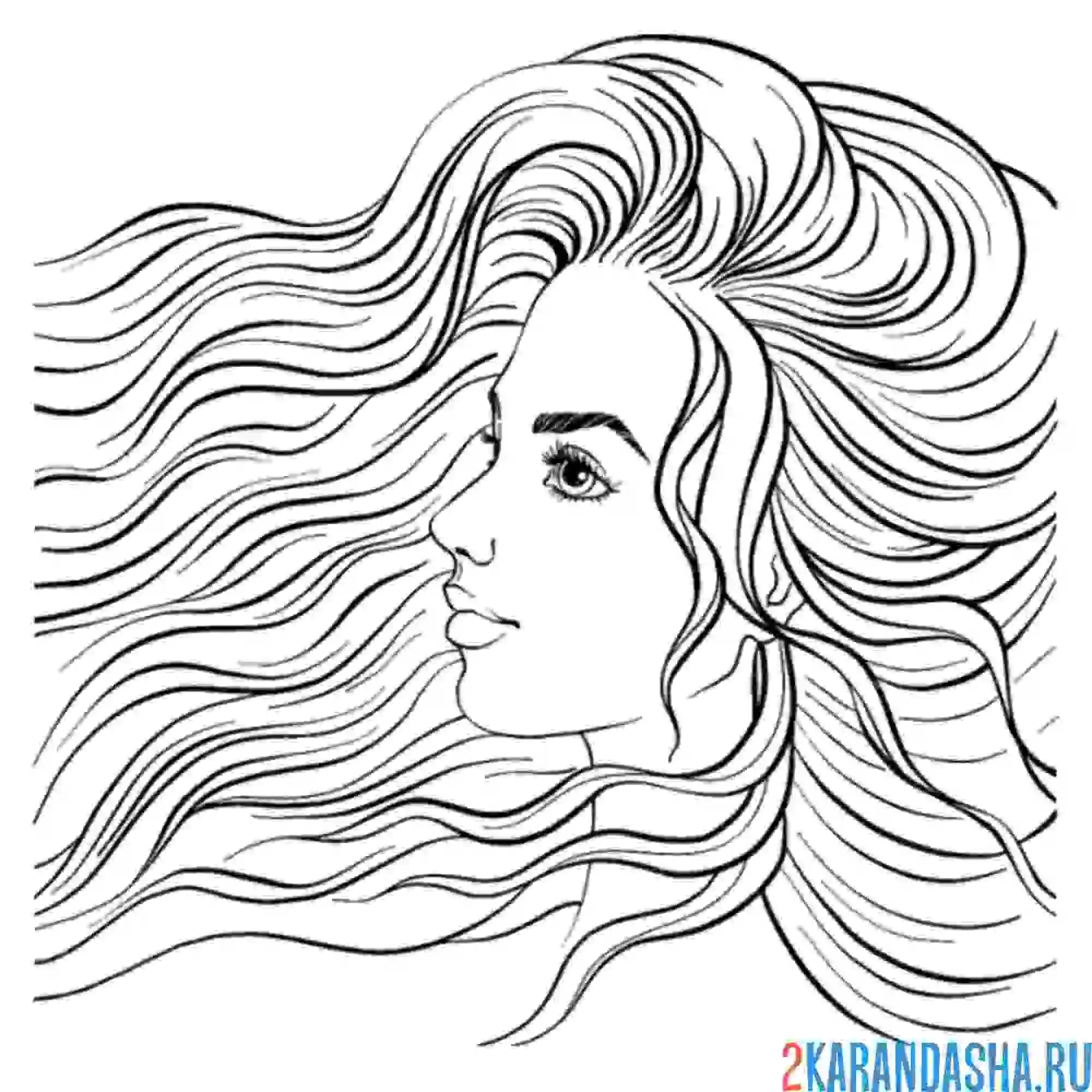 Раскраска шикарные волосы для покраски