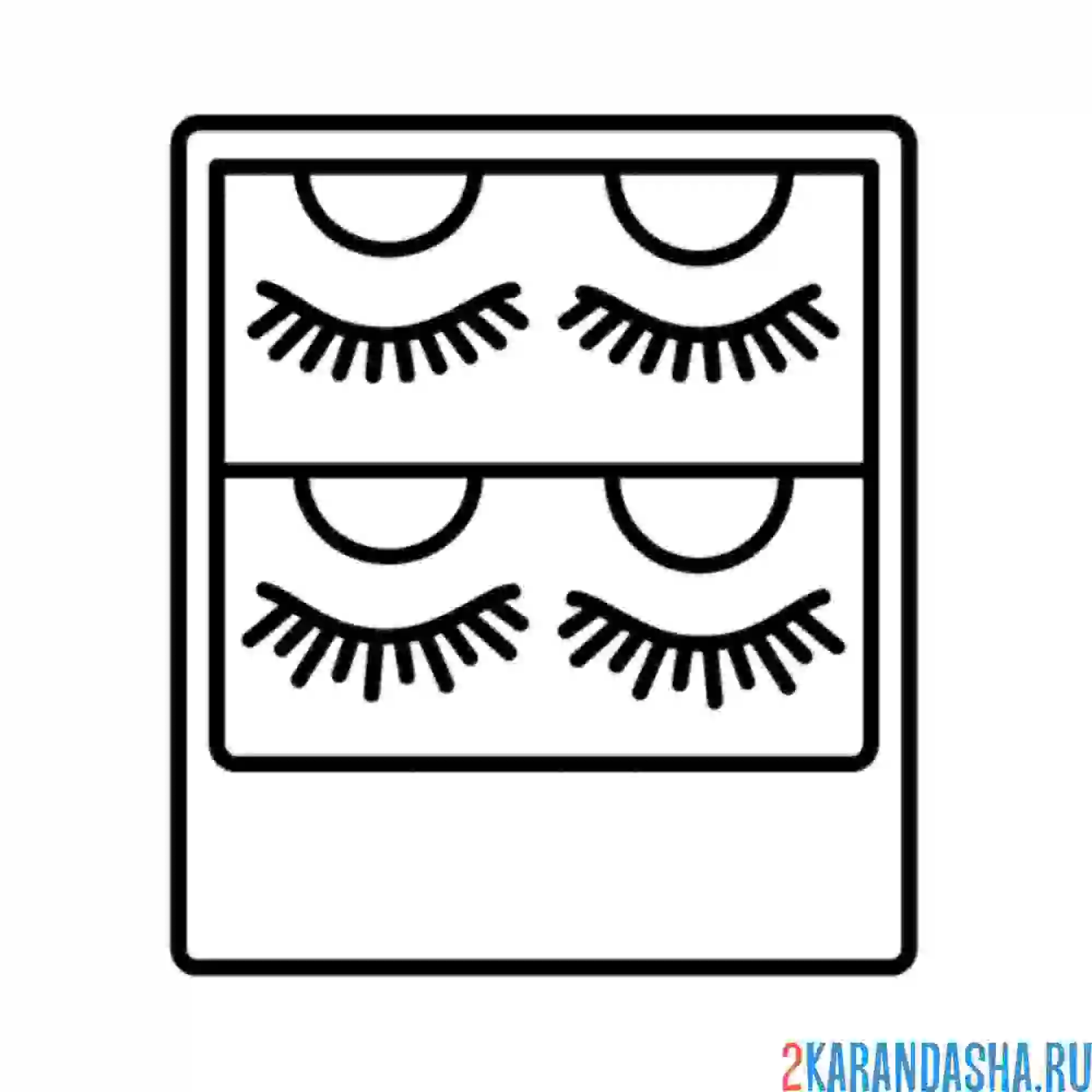 Раскраска накладные ресницы