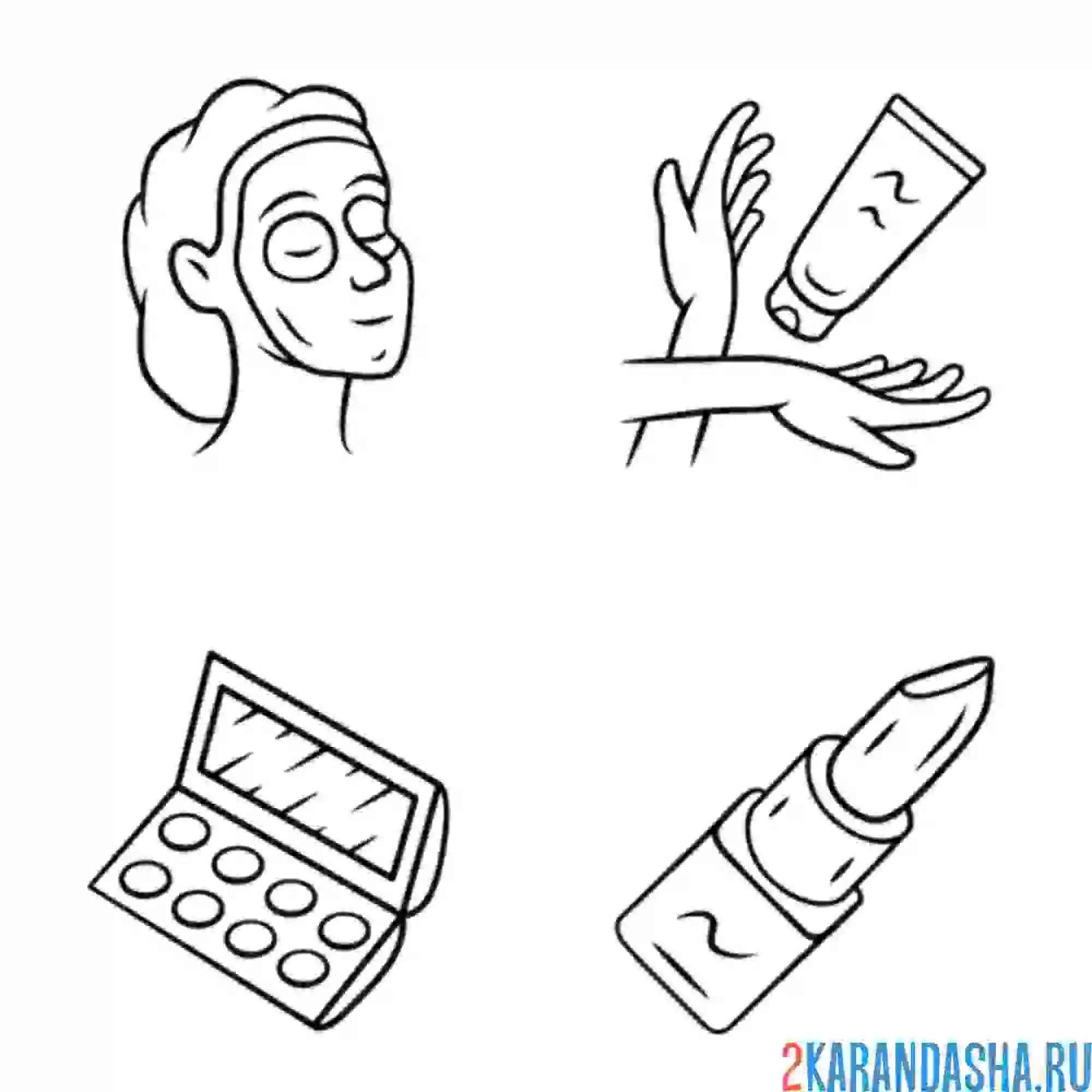 Раскраска красота женщины макияж