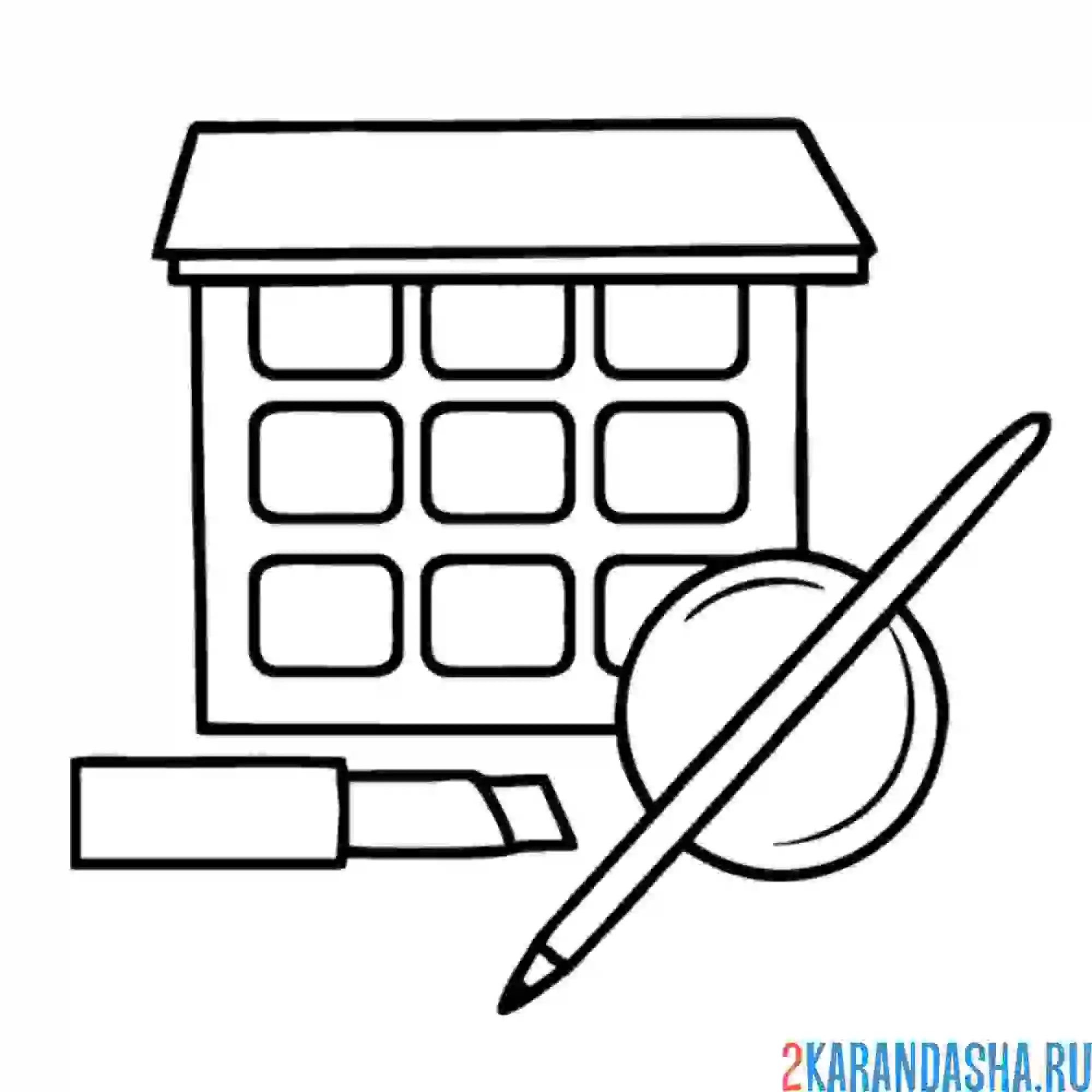 Раскраска любимая косметика