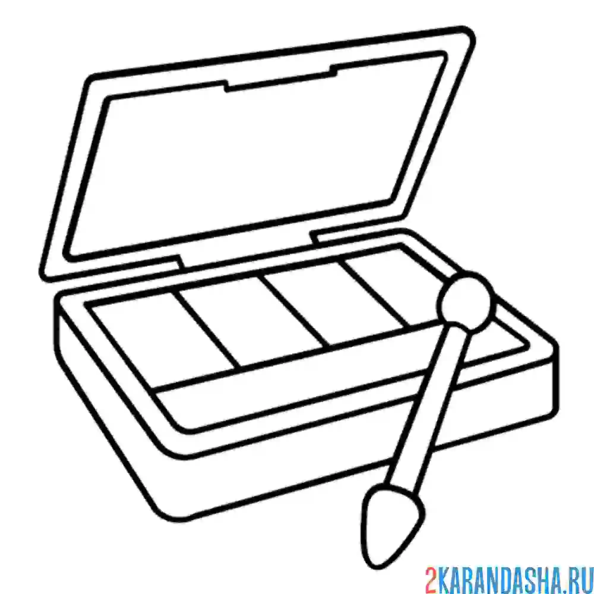 Раскраска тени для глаз с зеркалом