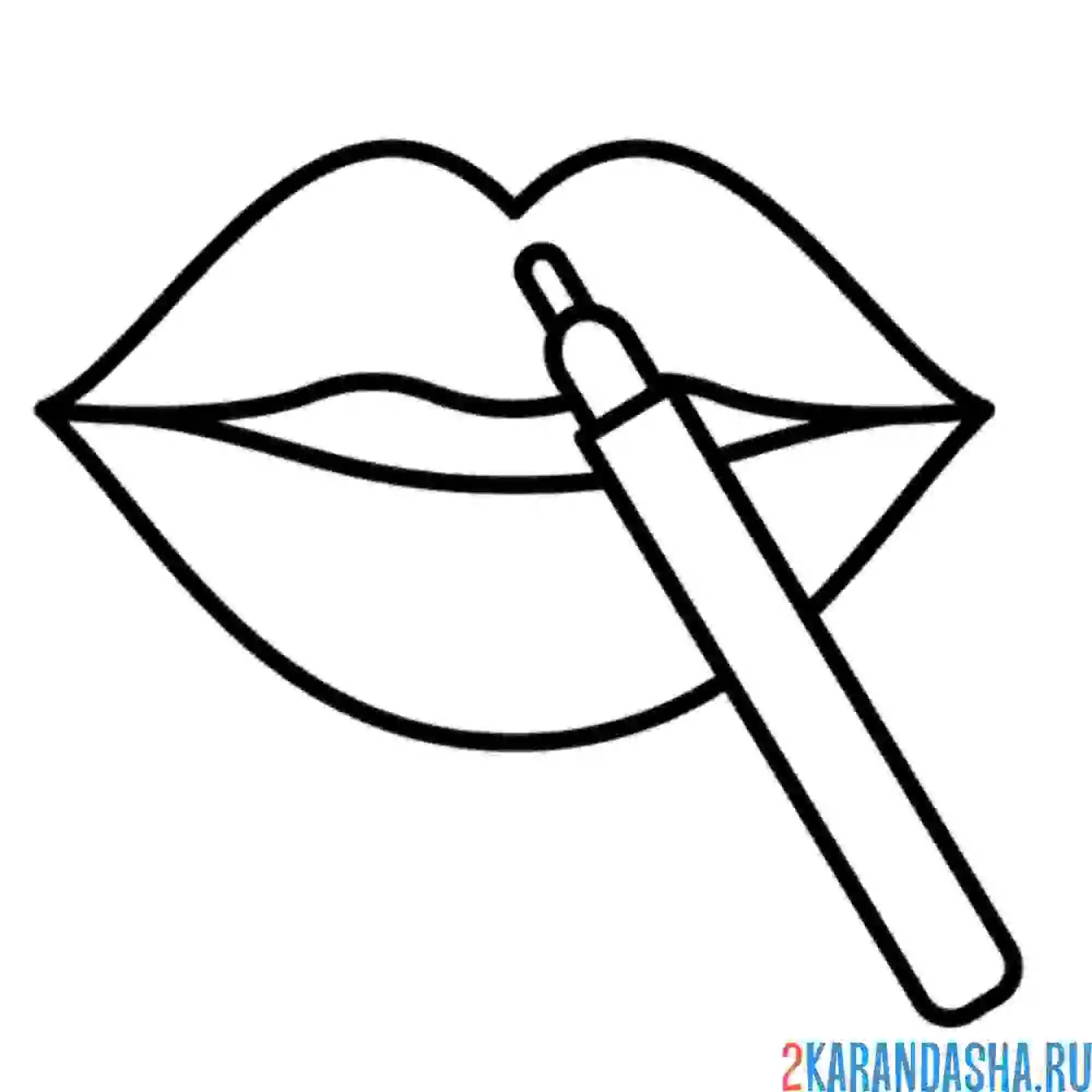 Раскраска накрась губы