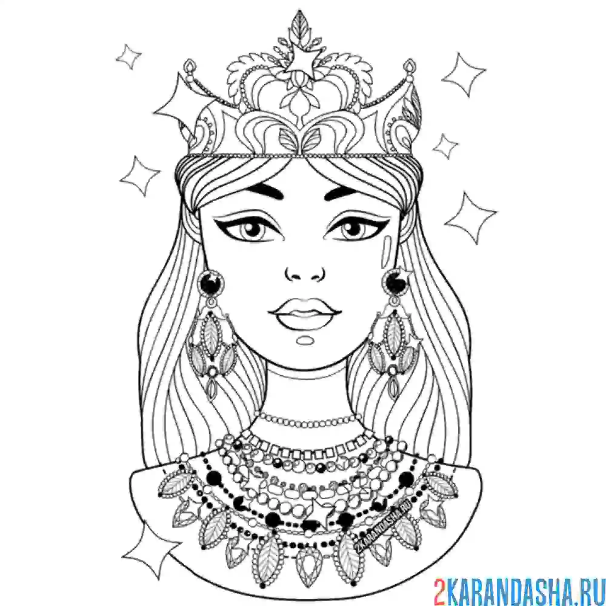 Раскраска королева макияжа