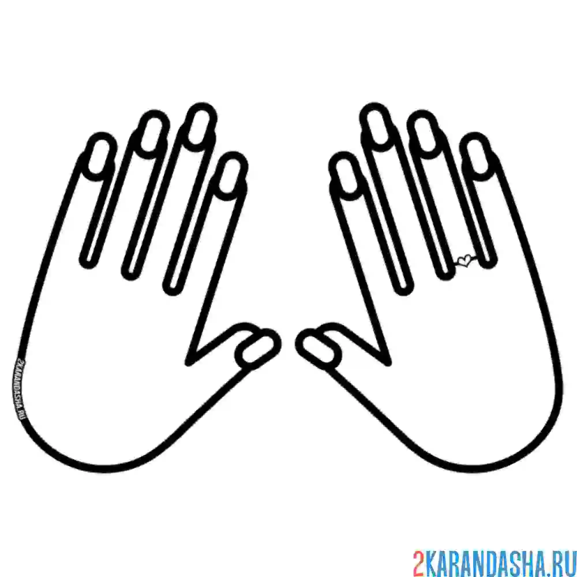 Раскраска длинные ногти