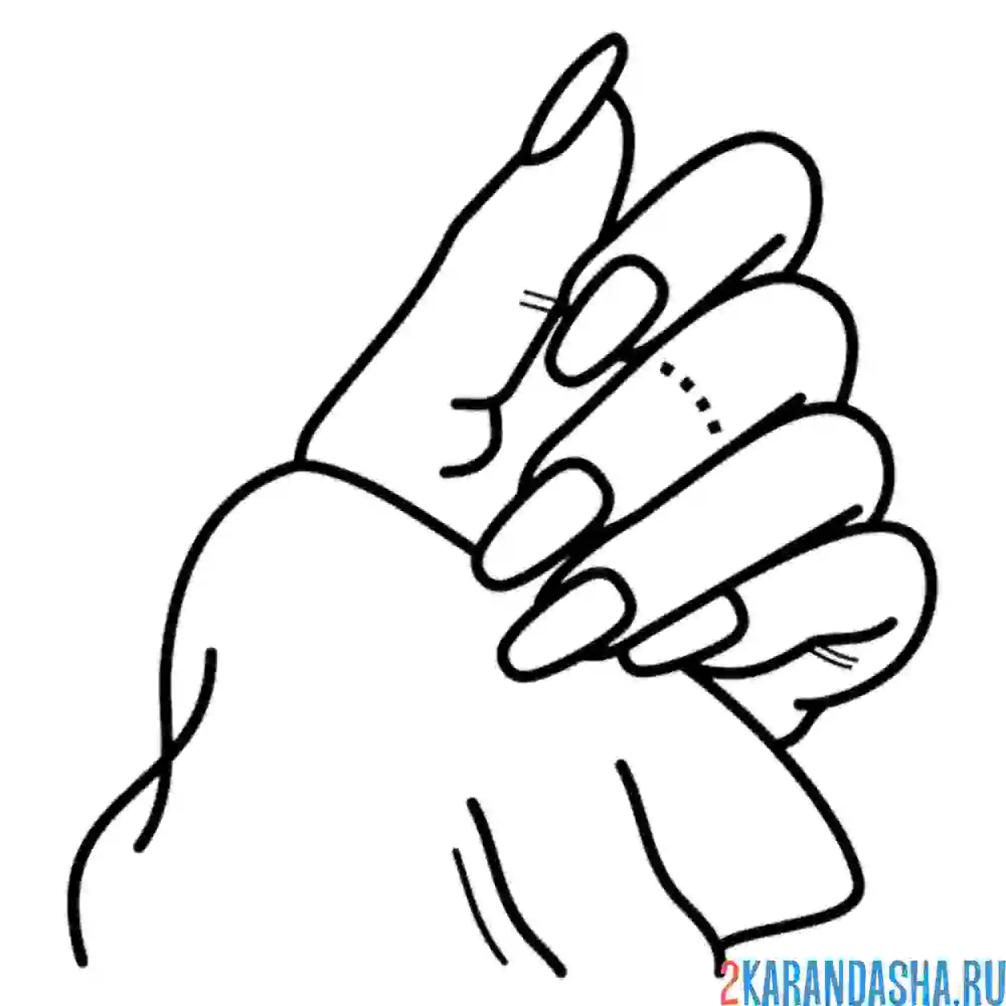 Раскраска девушка с маникюром