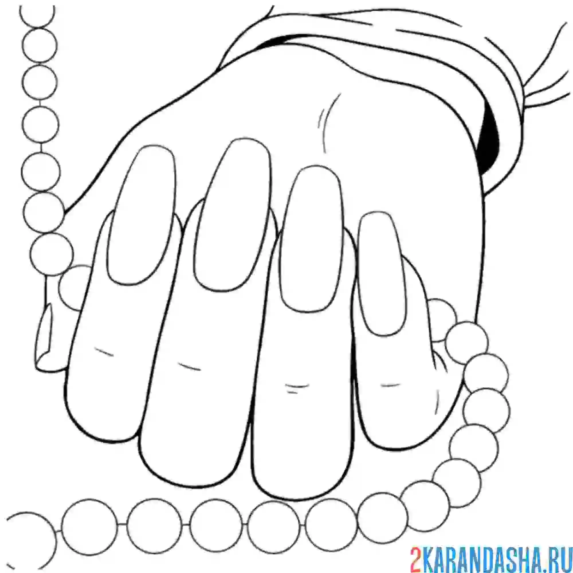 Раскраска маникюр женский