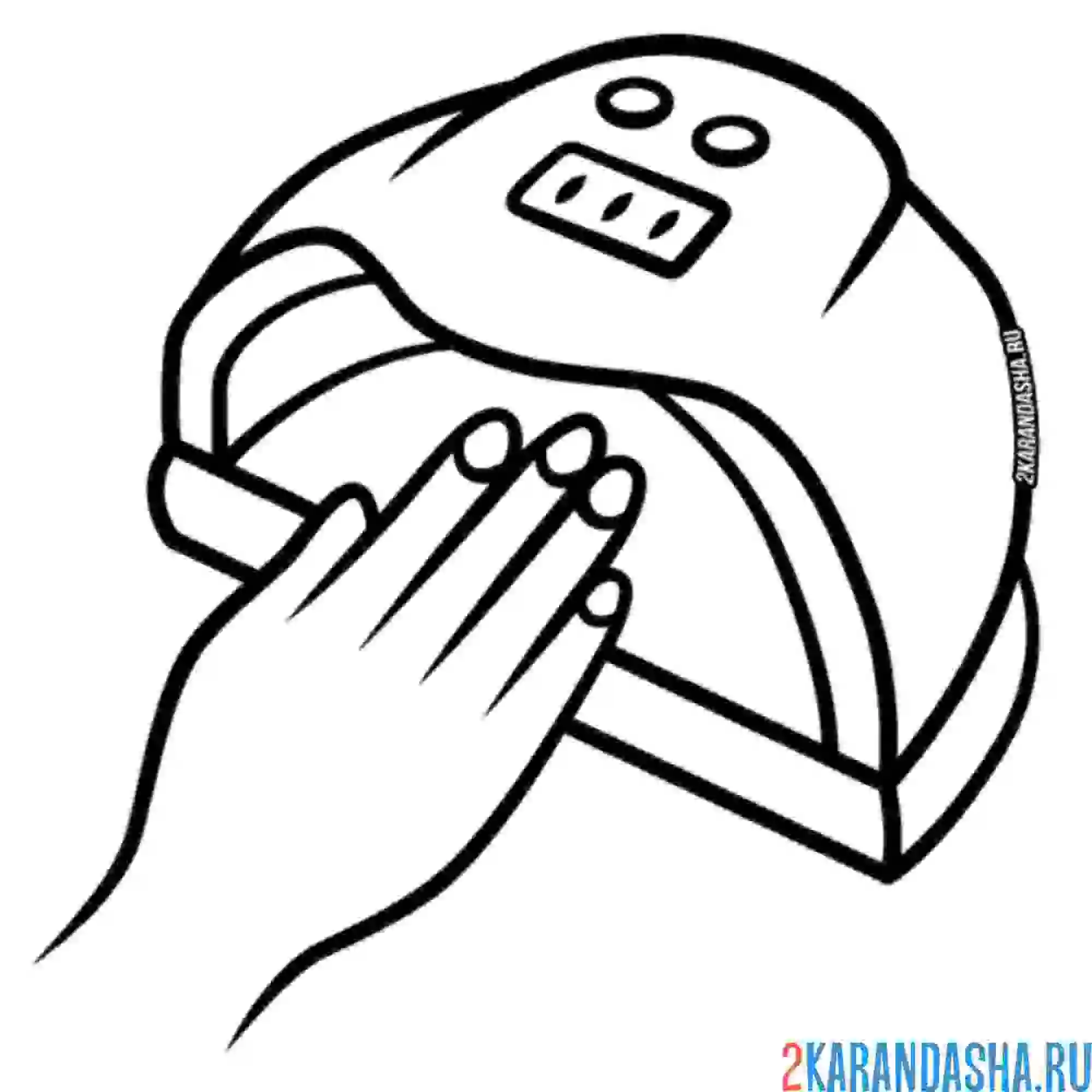 Раскраска лампа для сушки лака