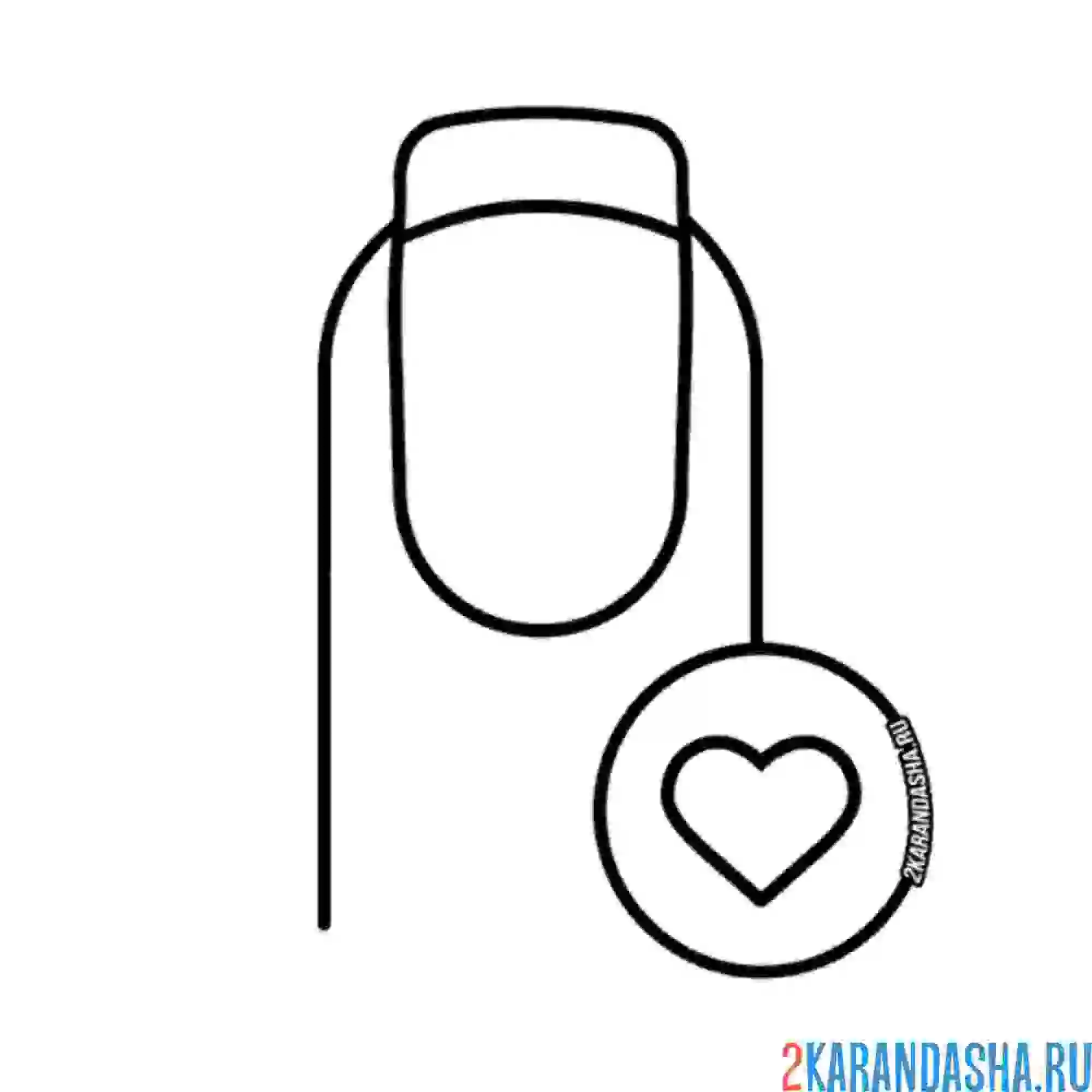 Раскраска френч маникюр