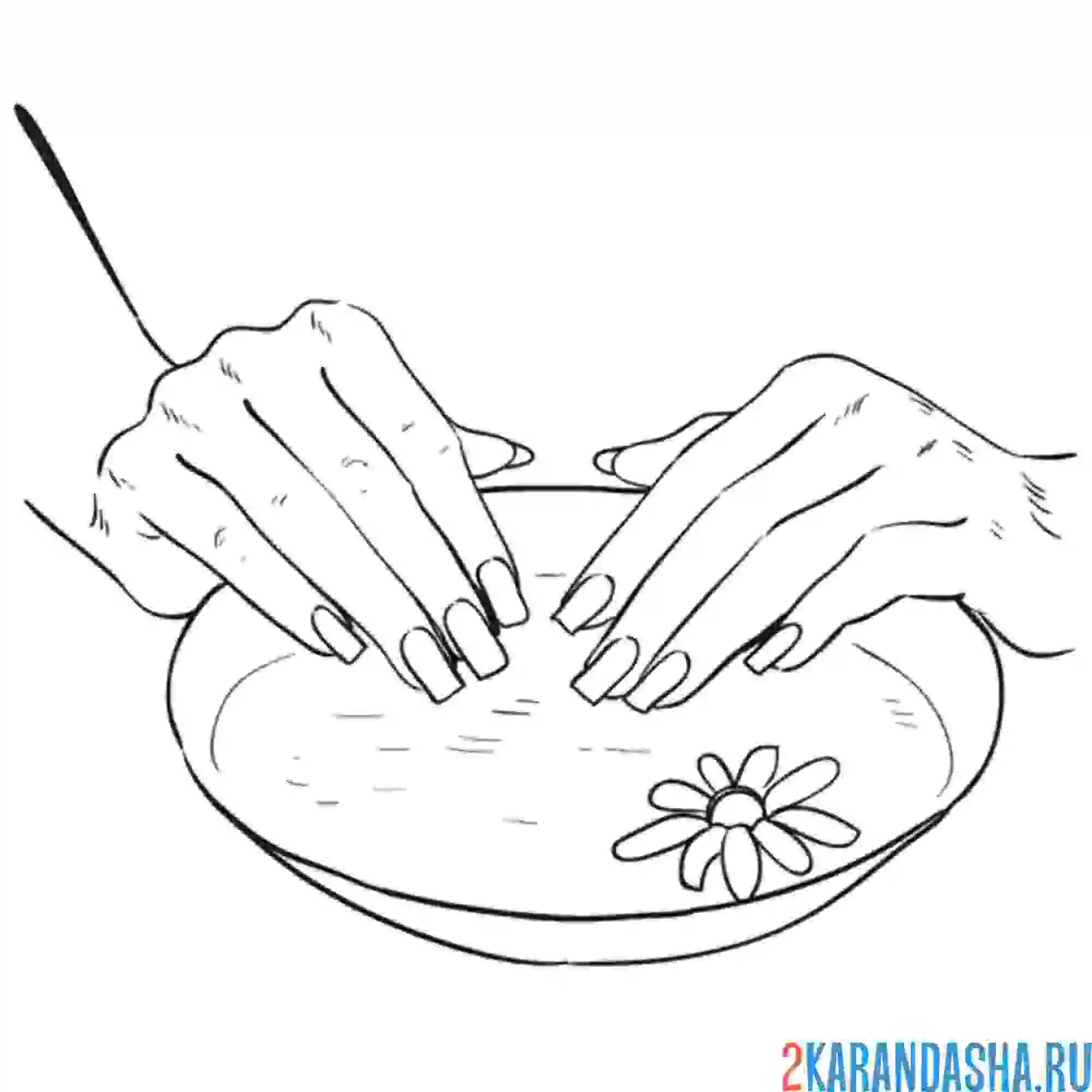 Раскраска девушка в салоне