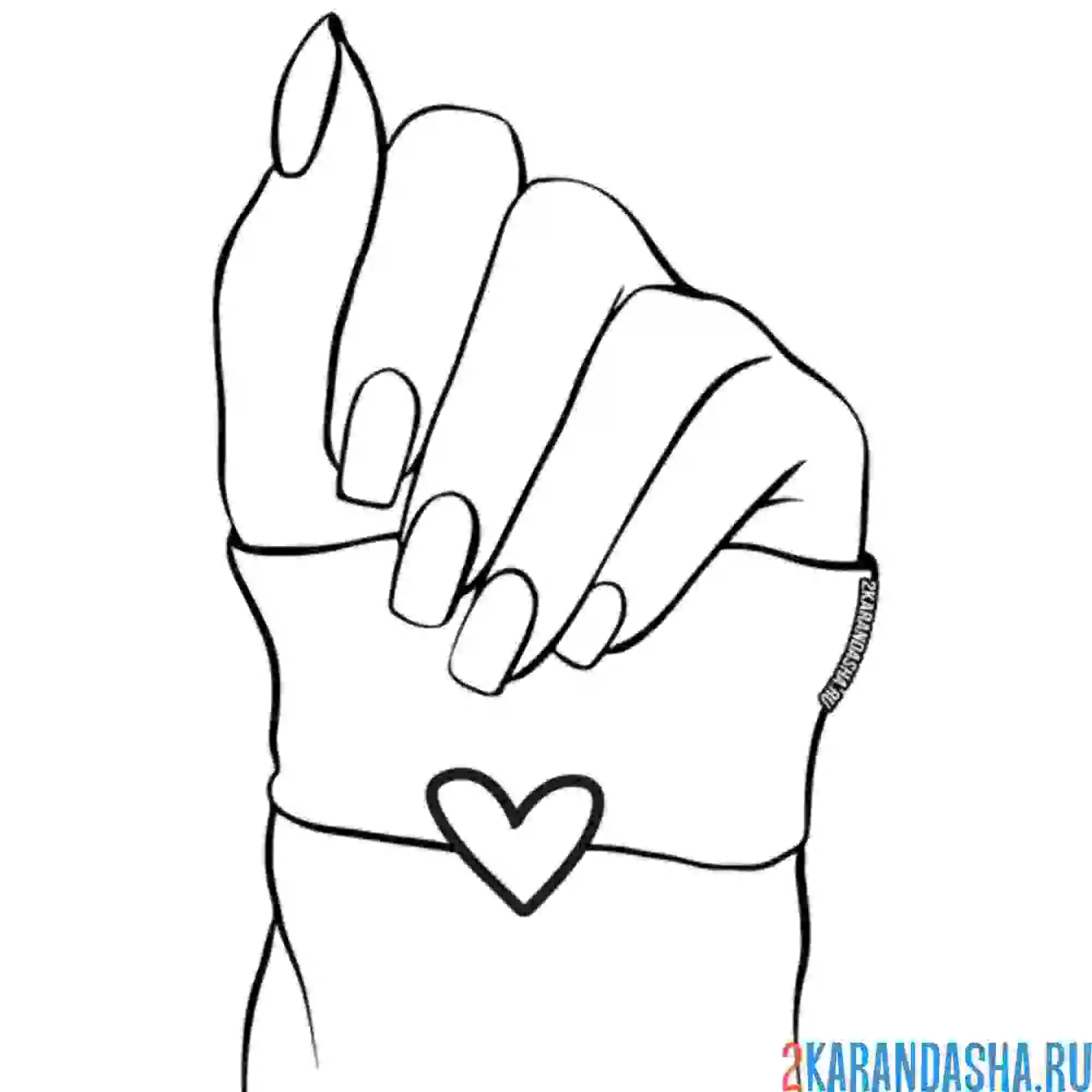 Раскраска современный маникюр