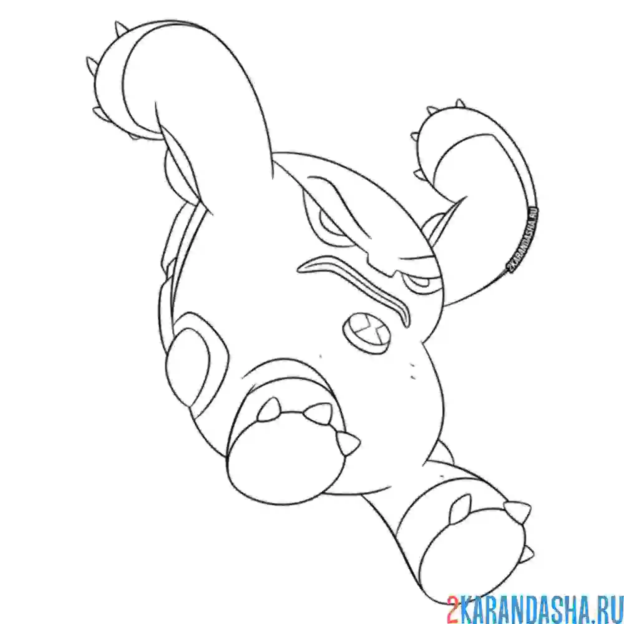 Раскраска ядро удар бен 10