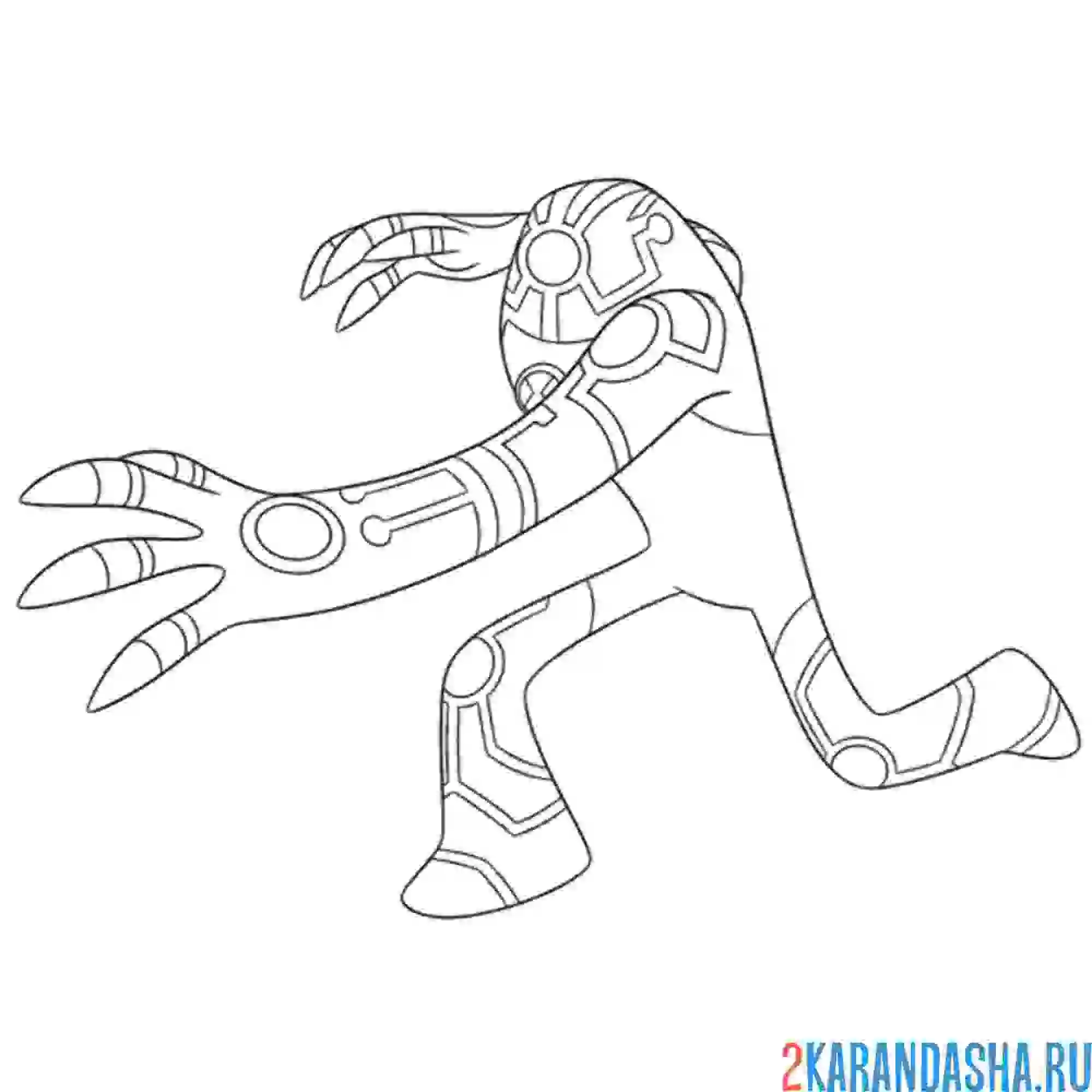 Раскраска гальванический мехаморф плазма бен 10