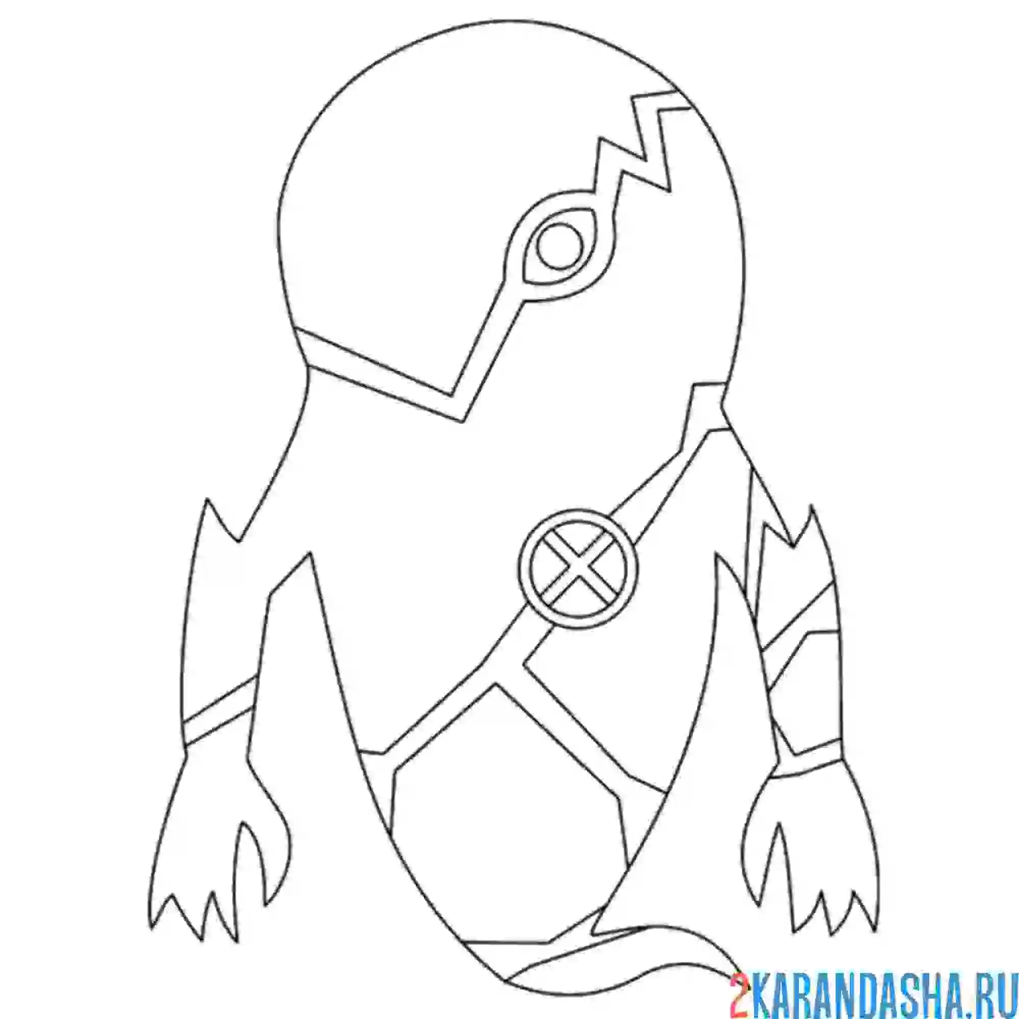 Раскраска призрак бен 10