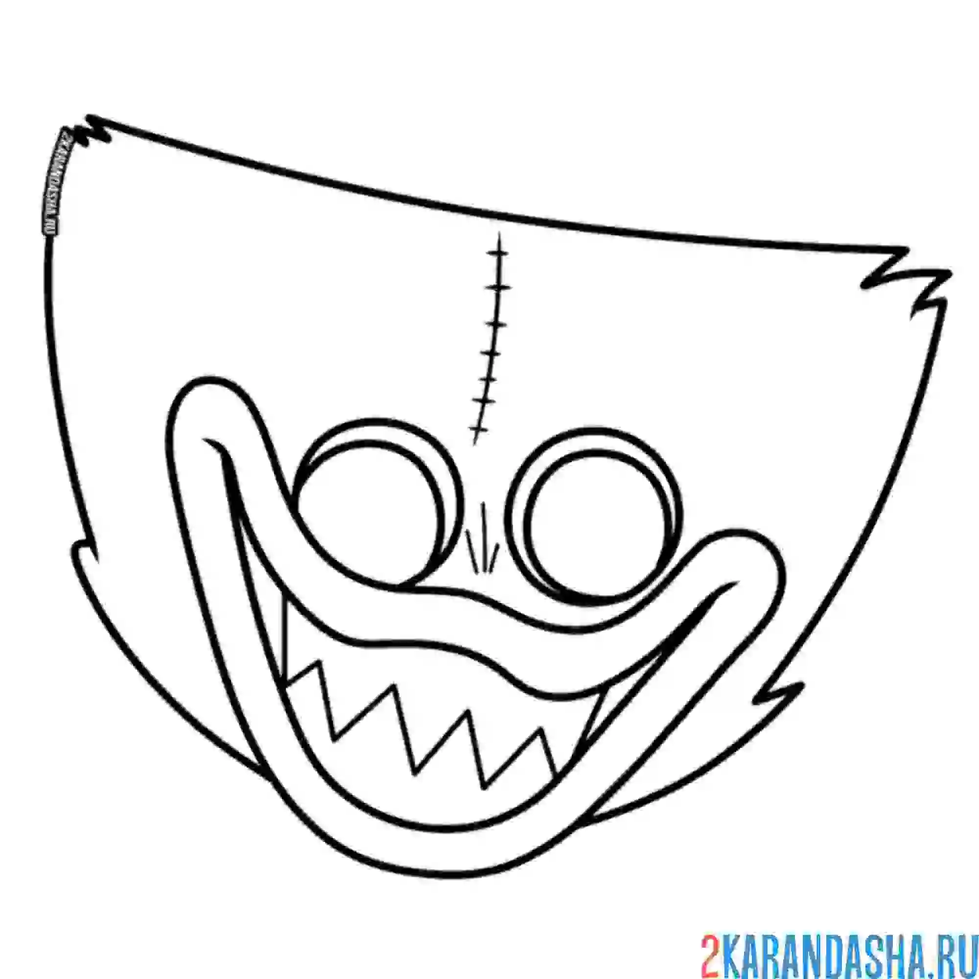 Раскраска хагги вагги голова