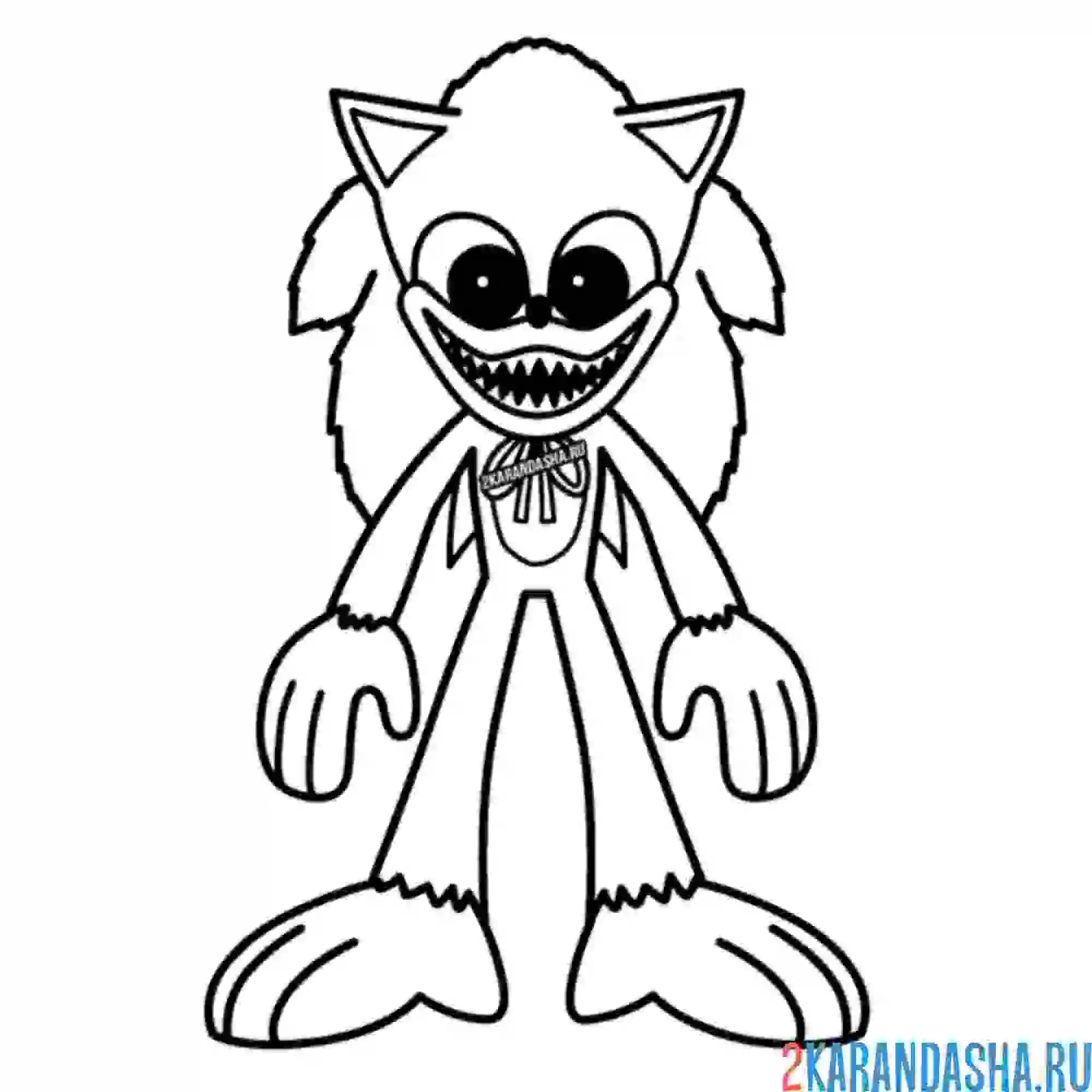 Раскраска соник хагги вагги