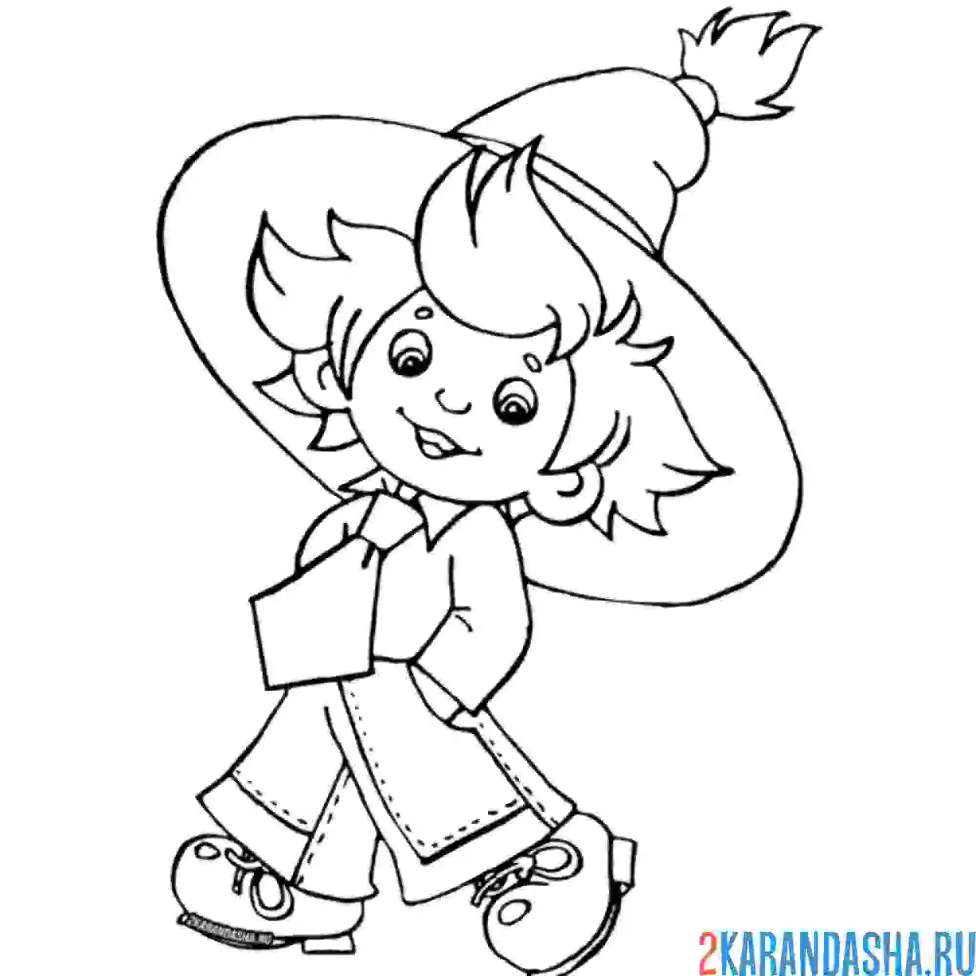 Раскраска незнайка персонаж главный