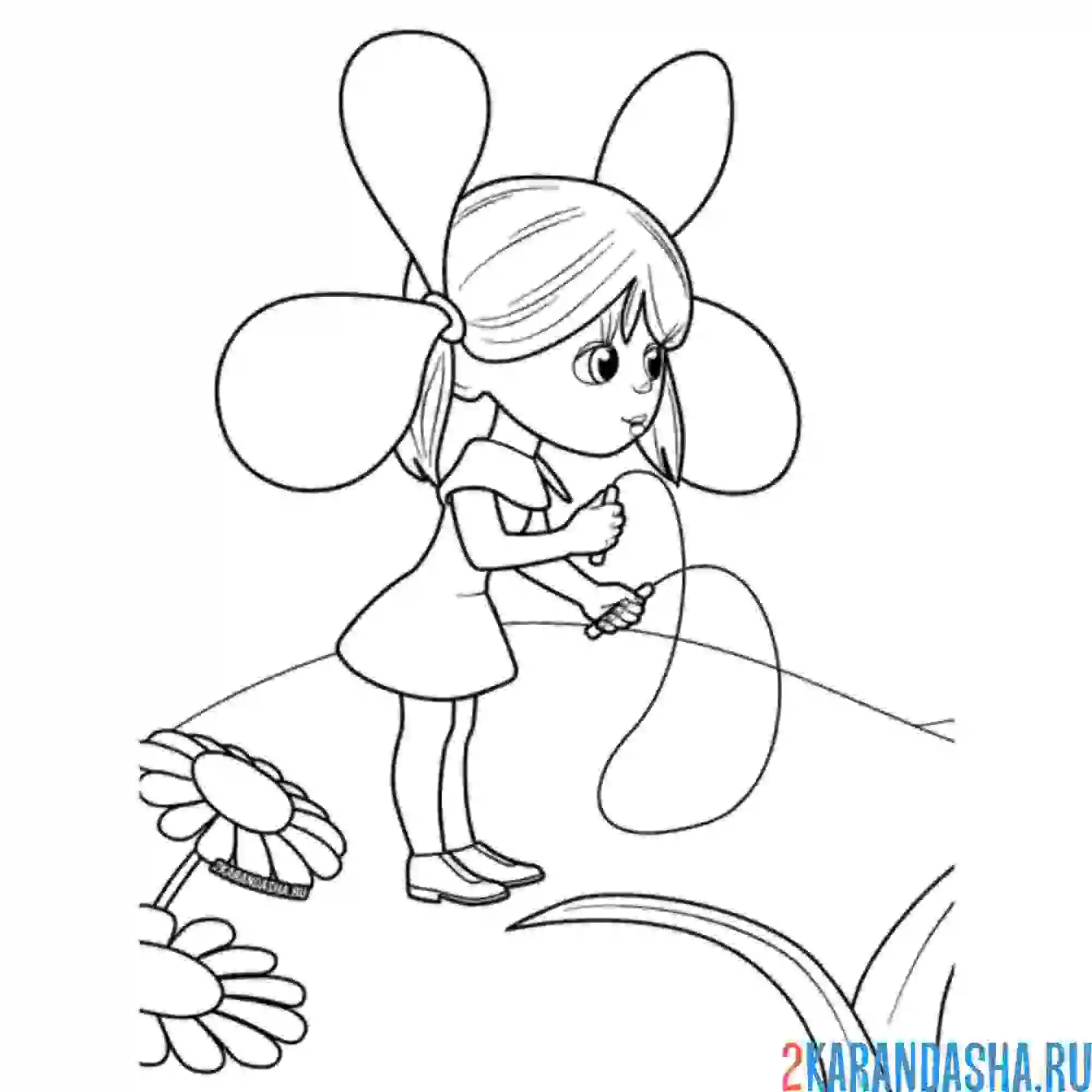 Раскраска мушка