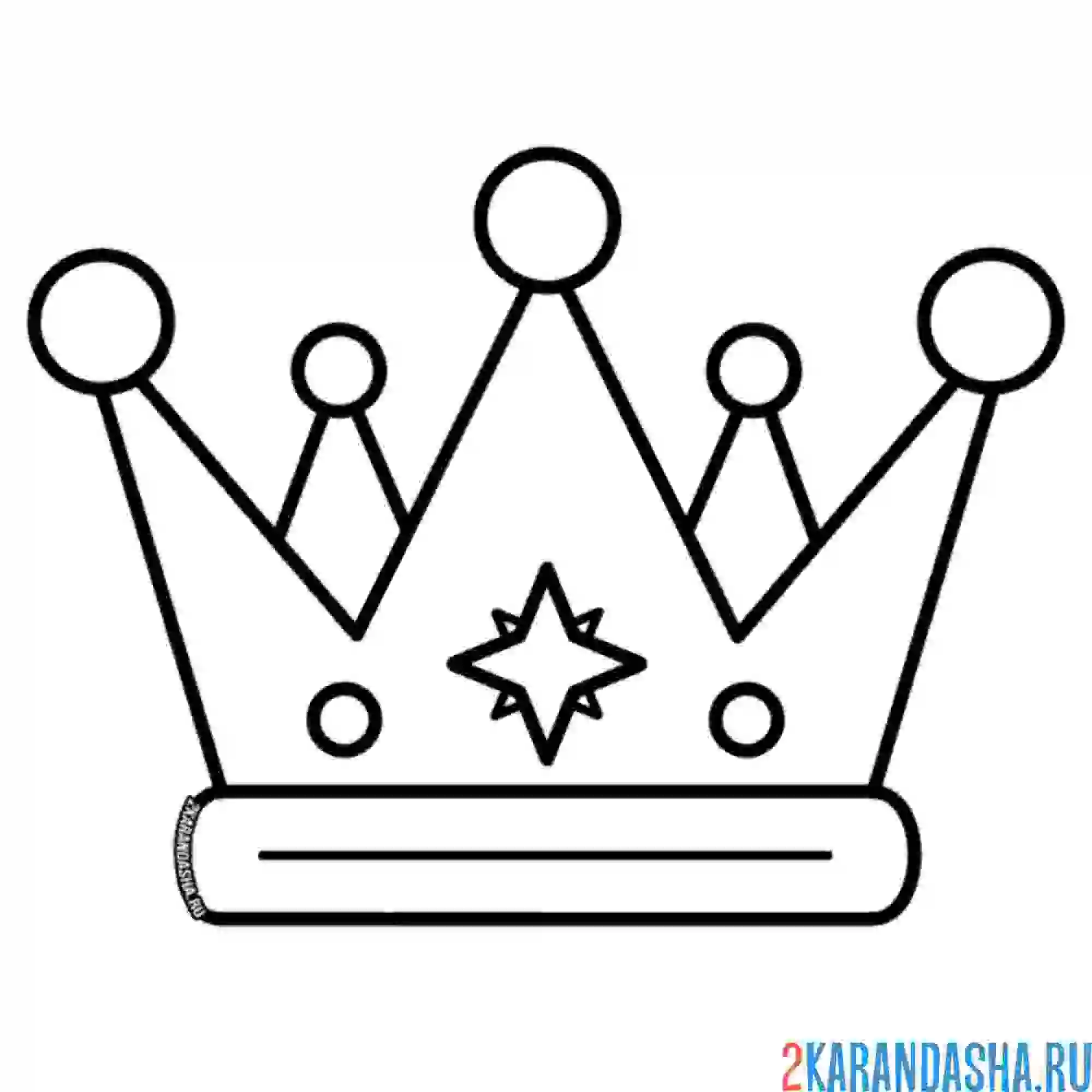 Раскраска корона королевы