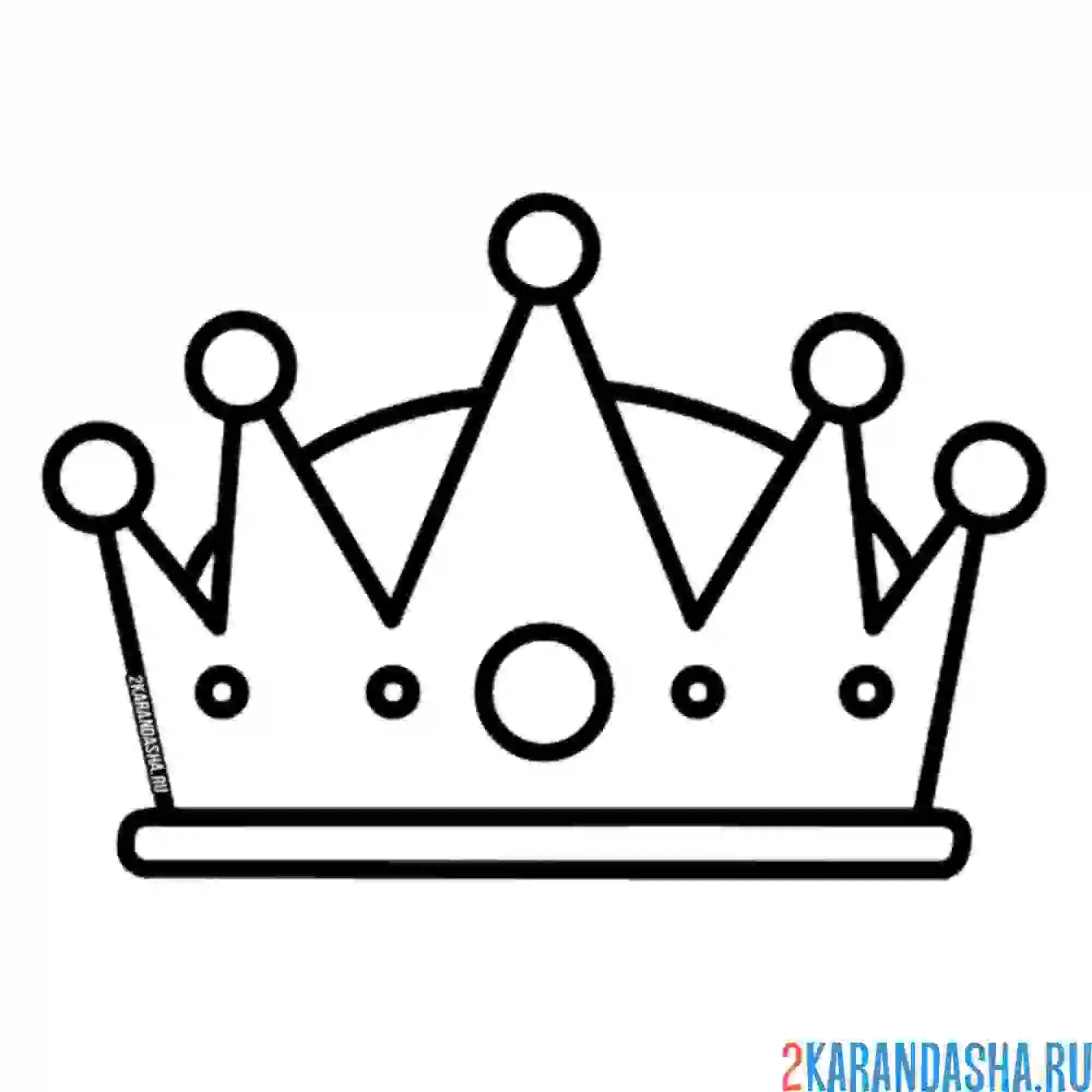Раскраска корона короля