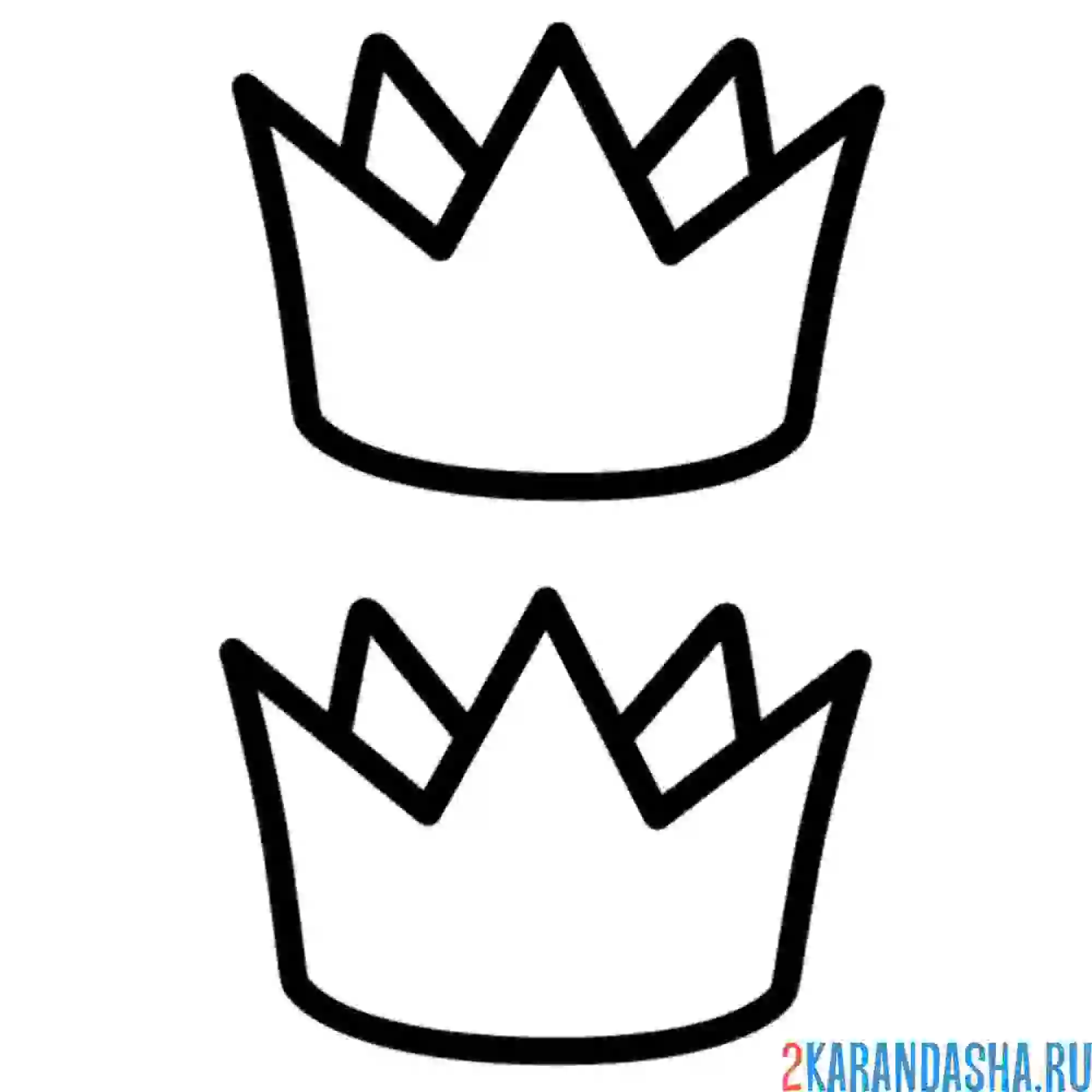 Раскраска две короны