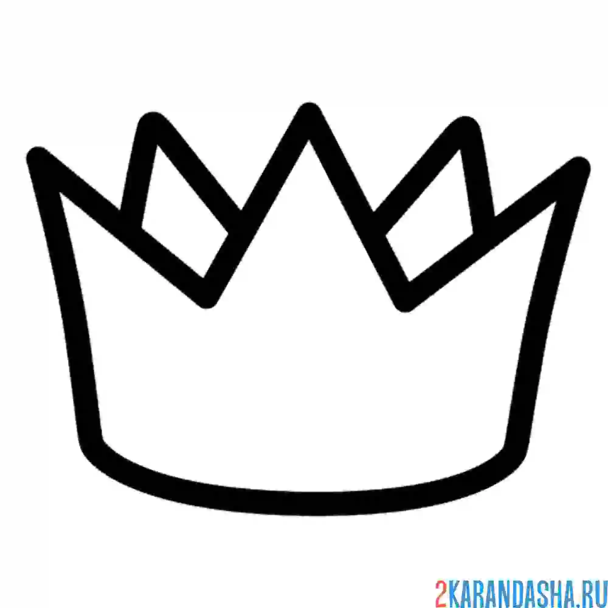 Раскраска корона принцессы простая