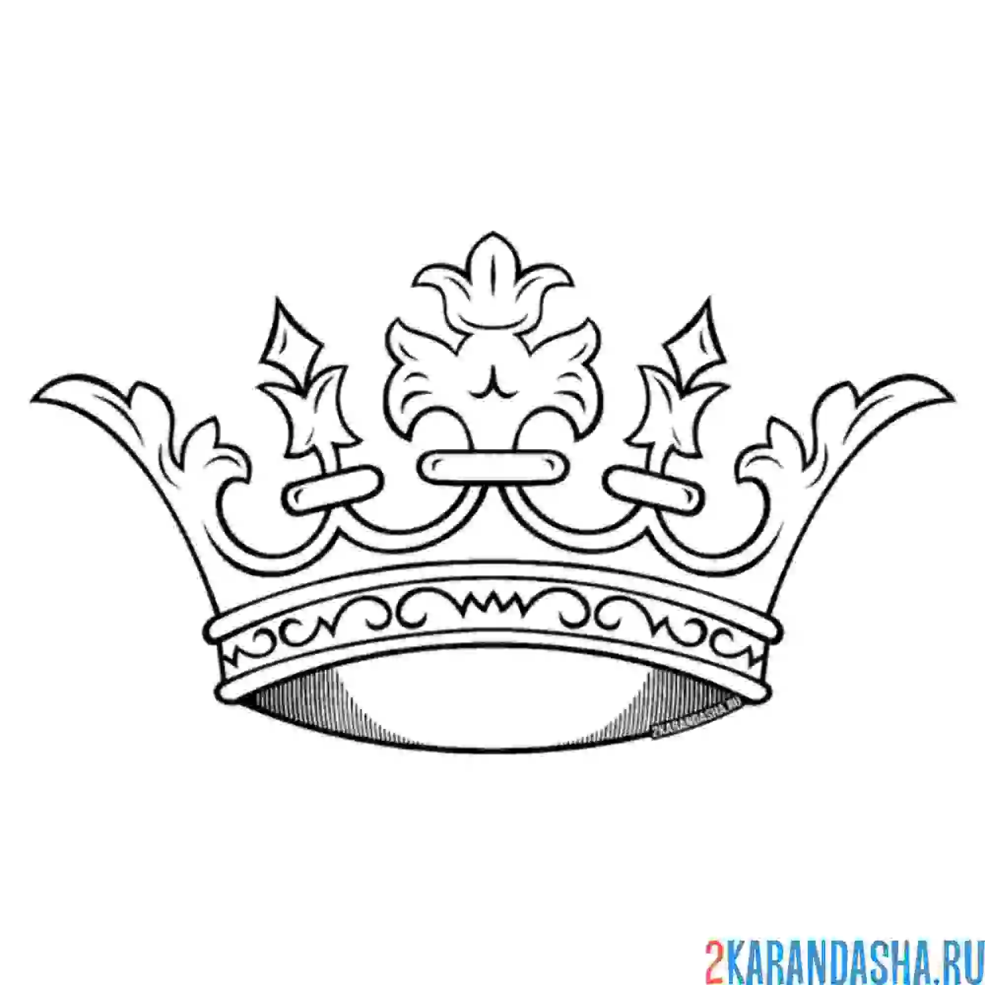 Раскраска корона для императора