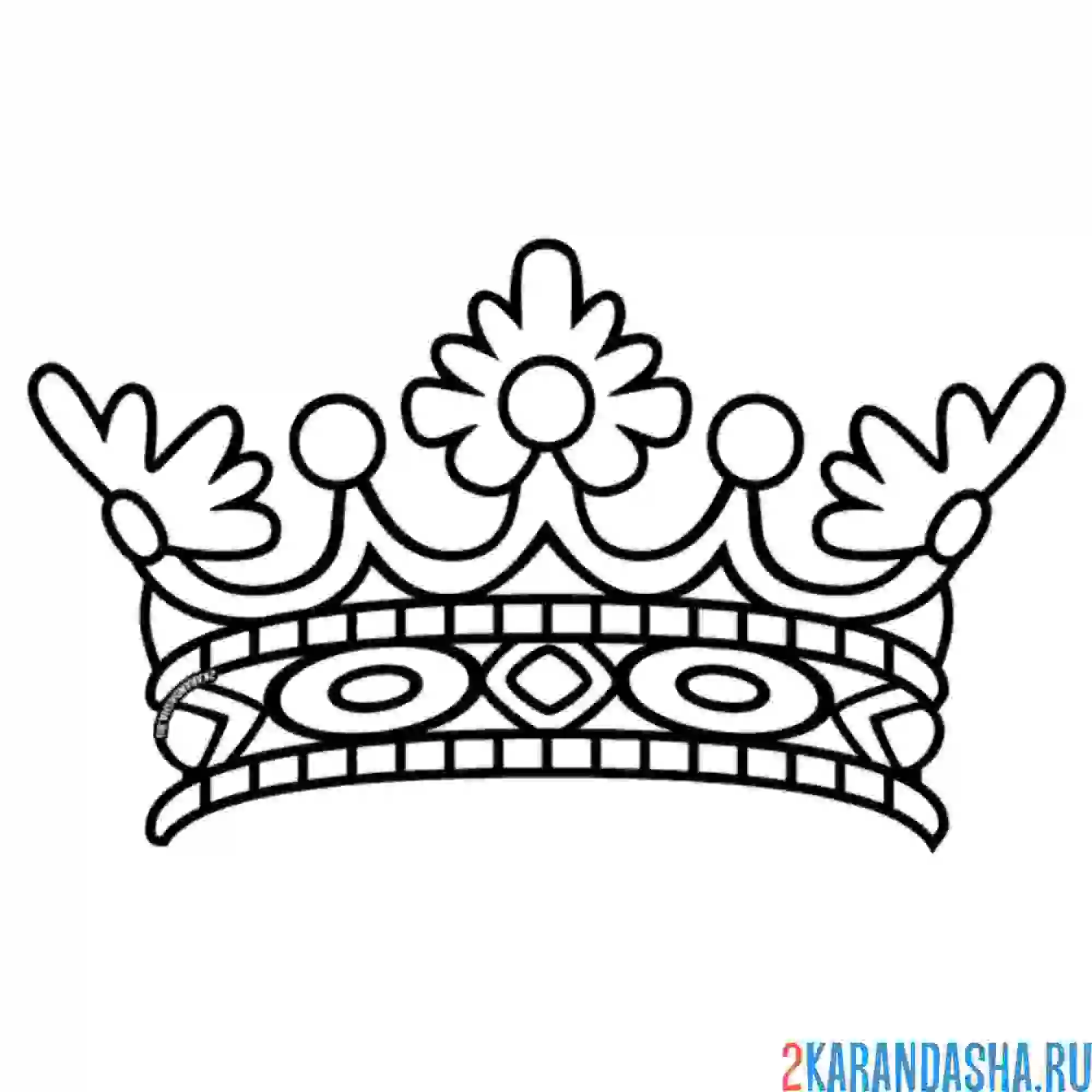 Раскраска хрустальная корона модели