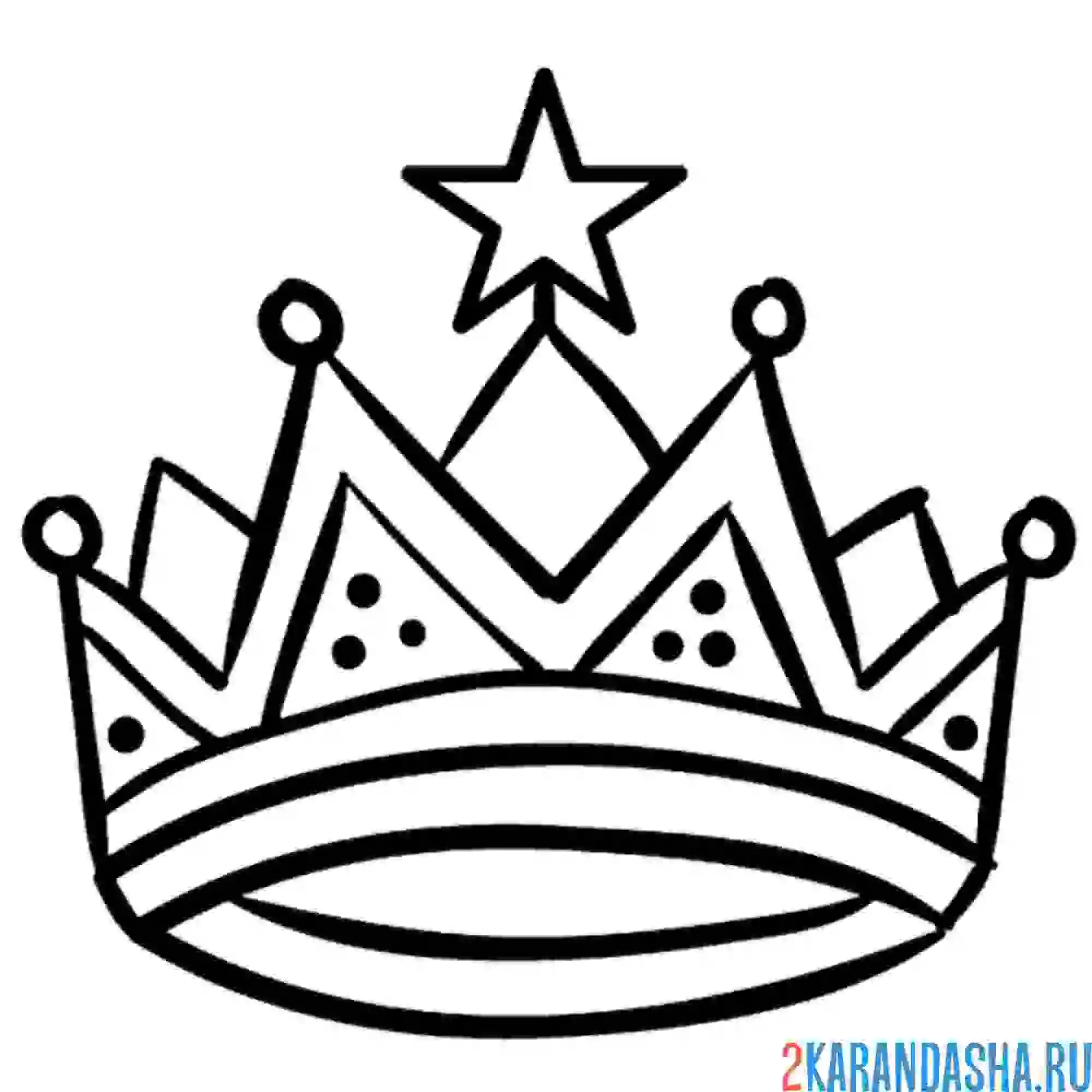 Раскраска корона для модели