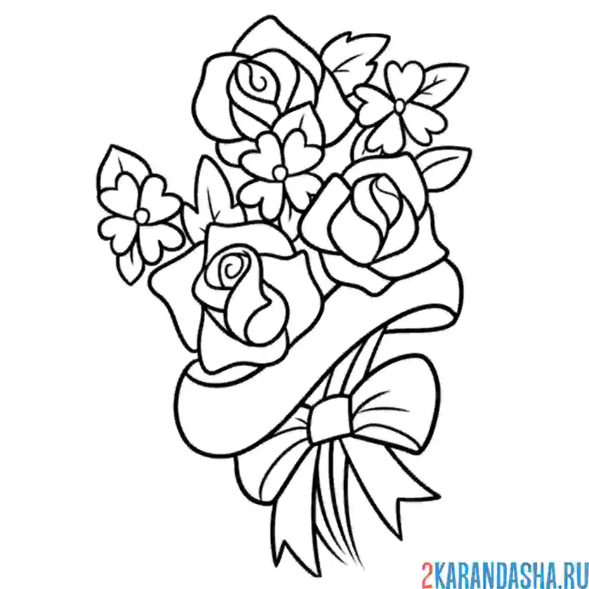 Раскраска розочки для любимых