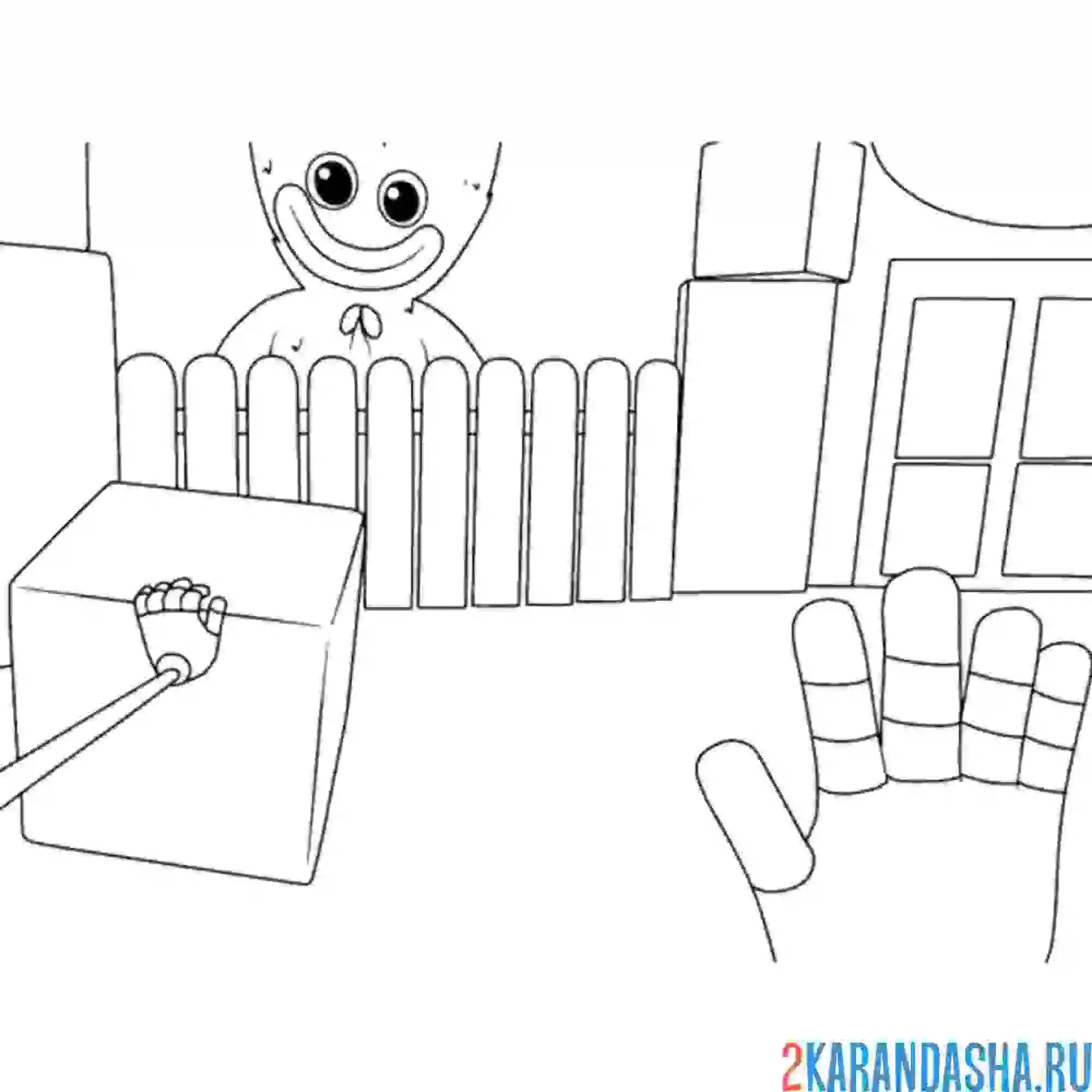 Раскраска поппи плейтайм играть