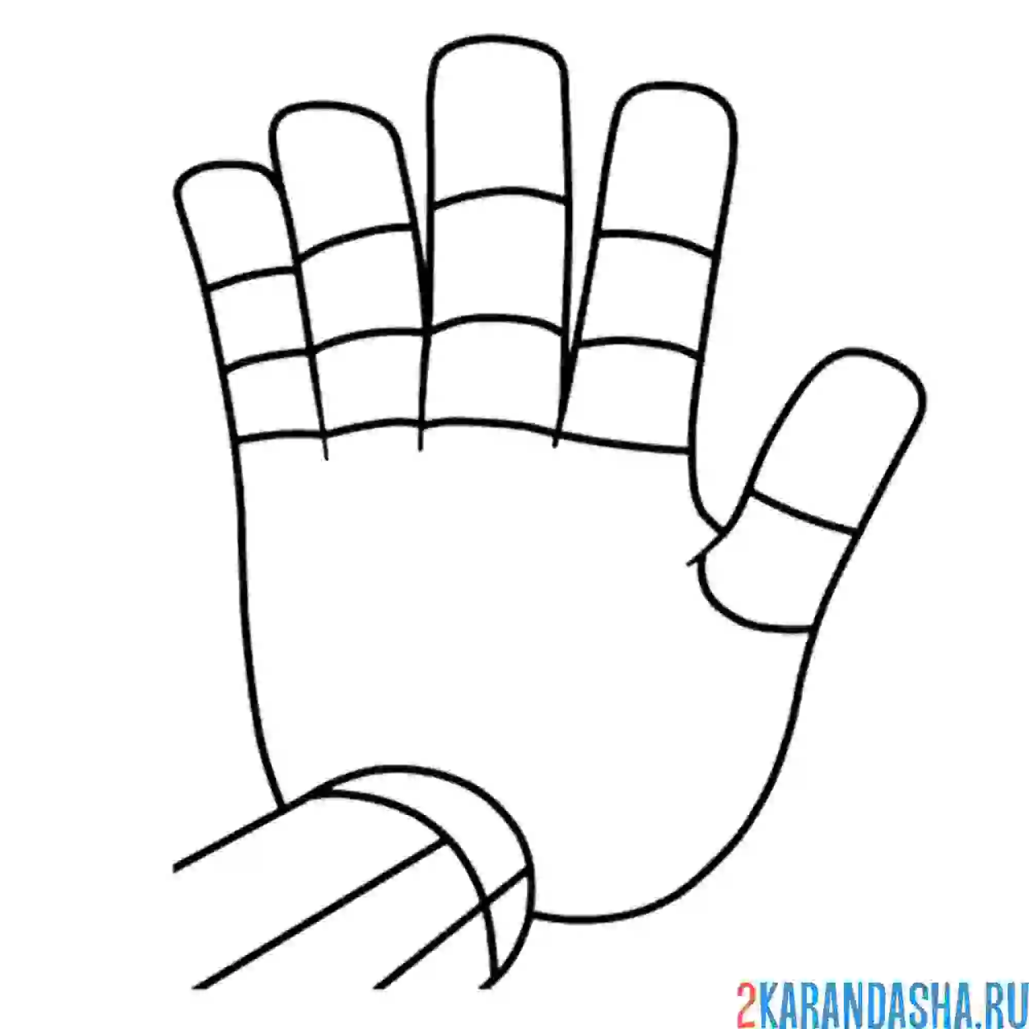 Раскраска поппи плейтайм рука из игры