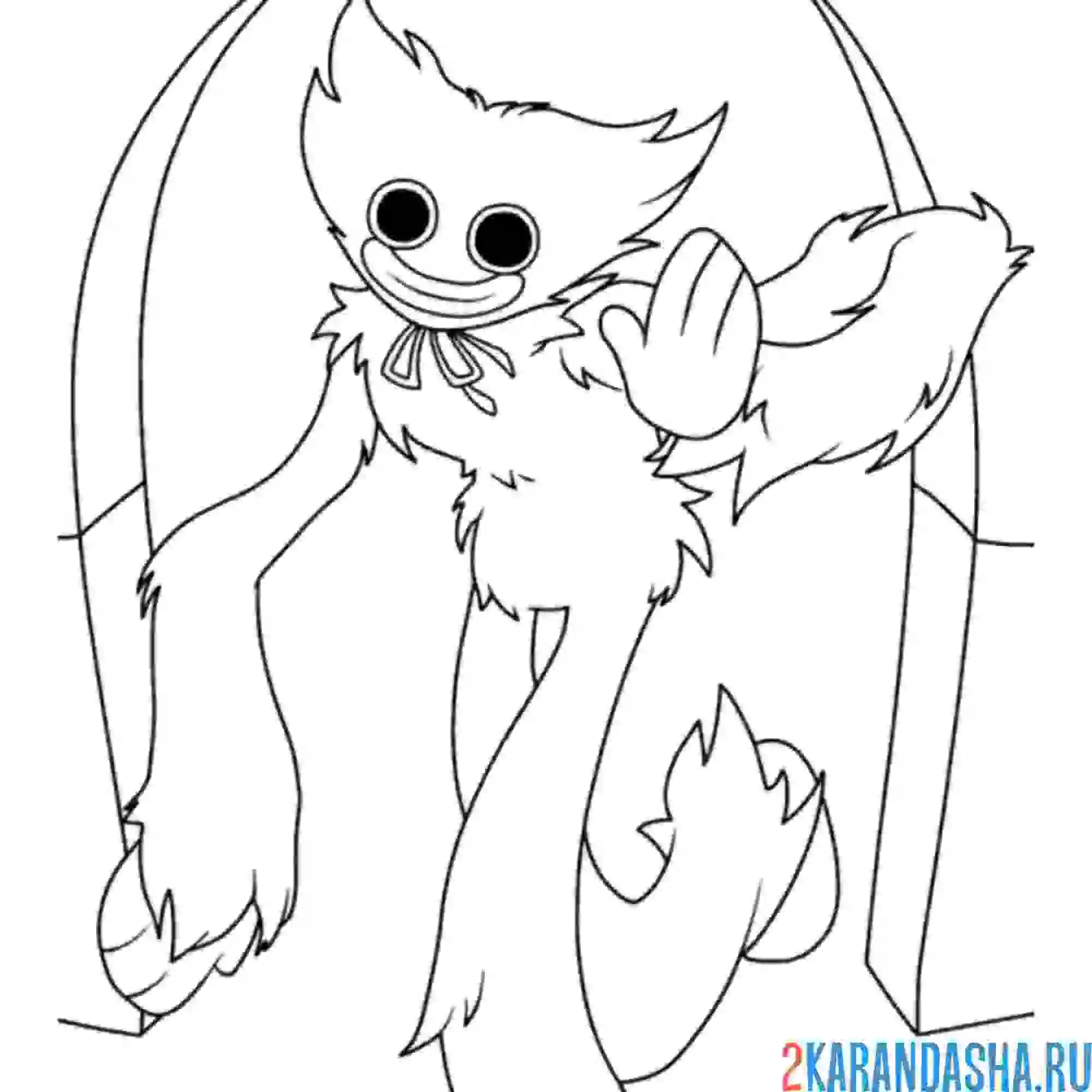 Раскраска поппи плейтайм нашел выход