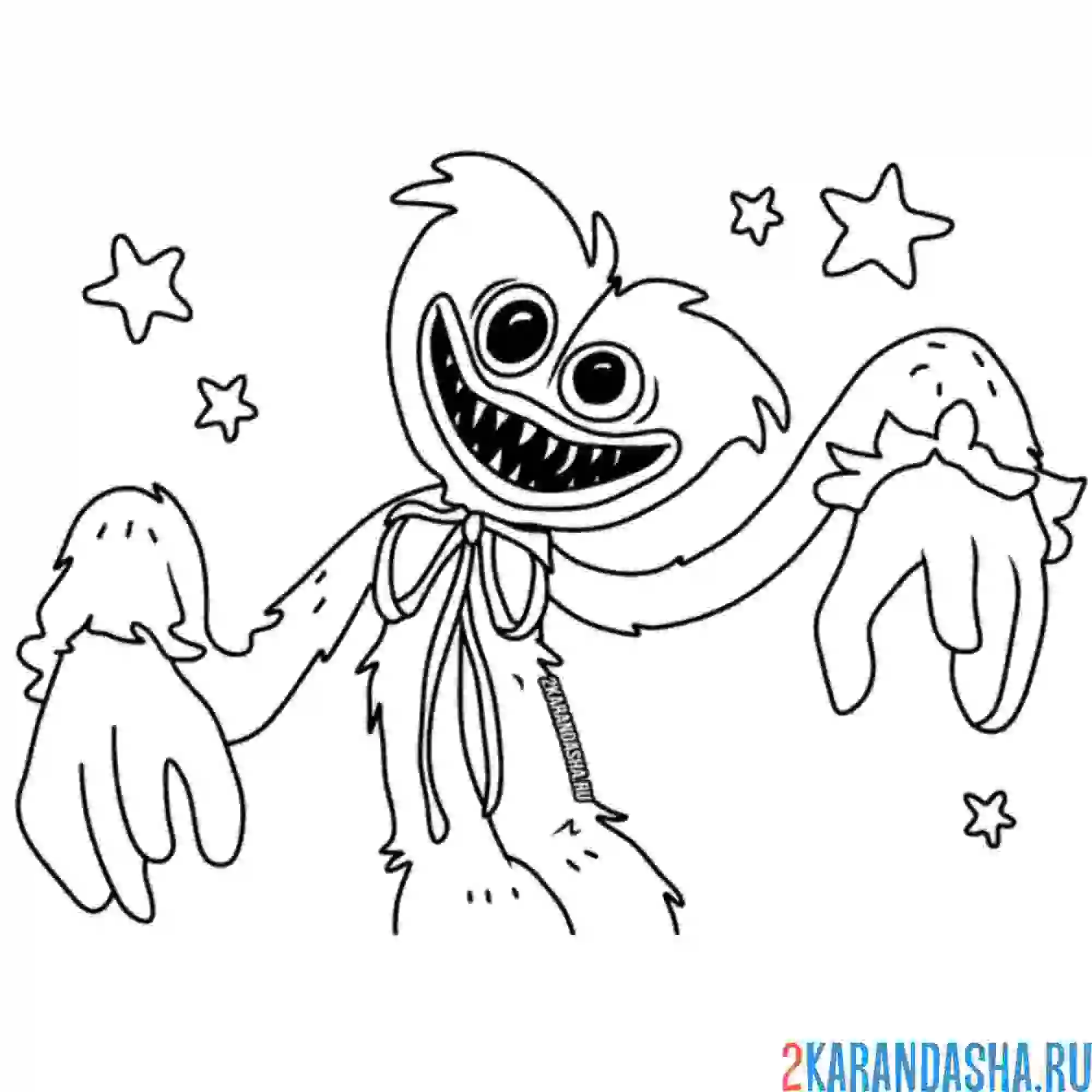 Раскраска хагги ваггу балуется