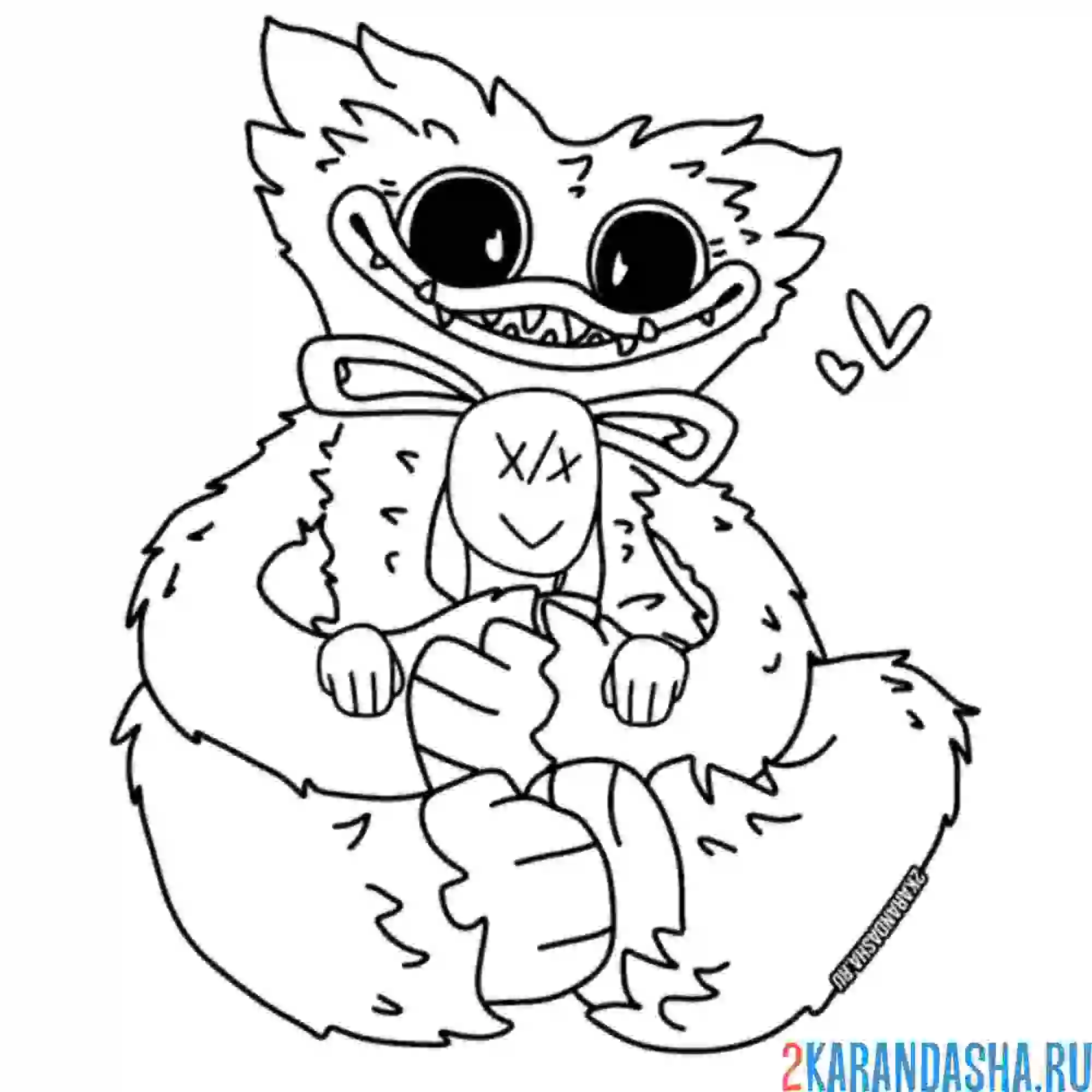 Раскраска хагги вагги синий