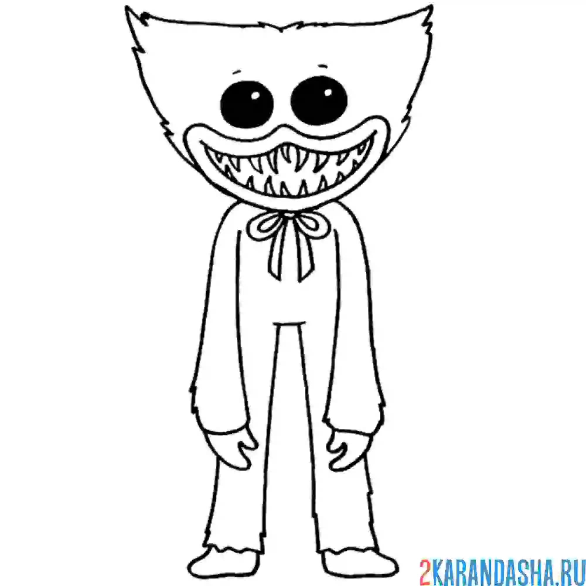 Раскраска хагги вагги страшно красивый