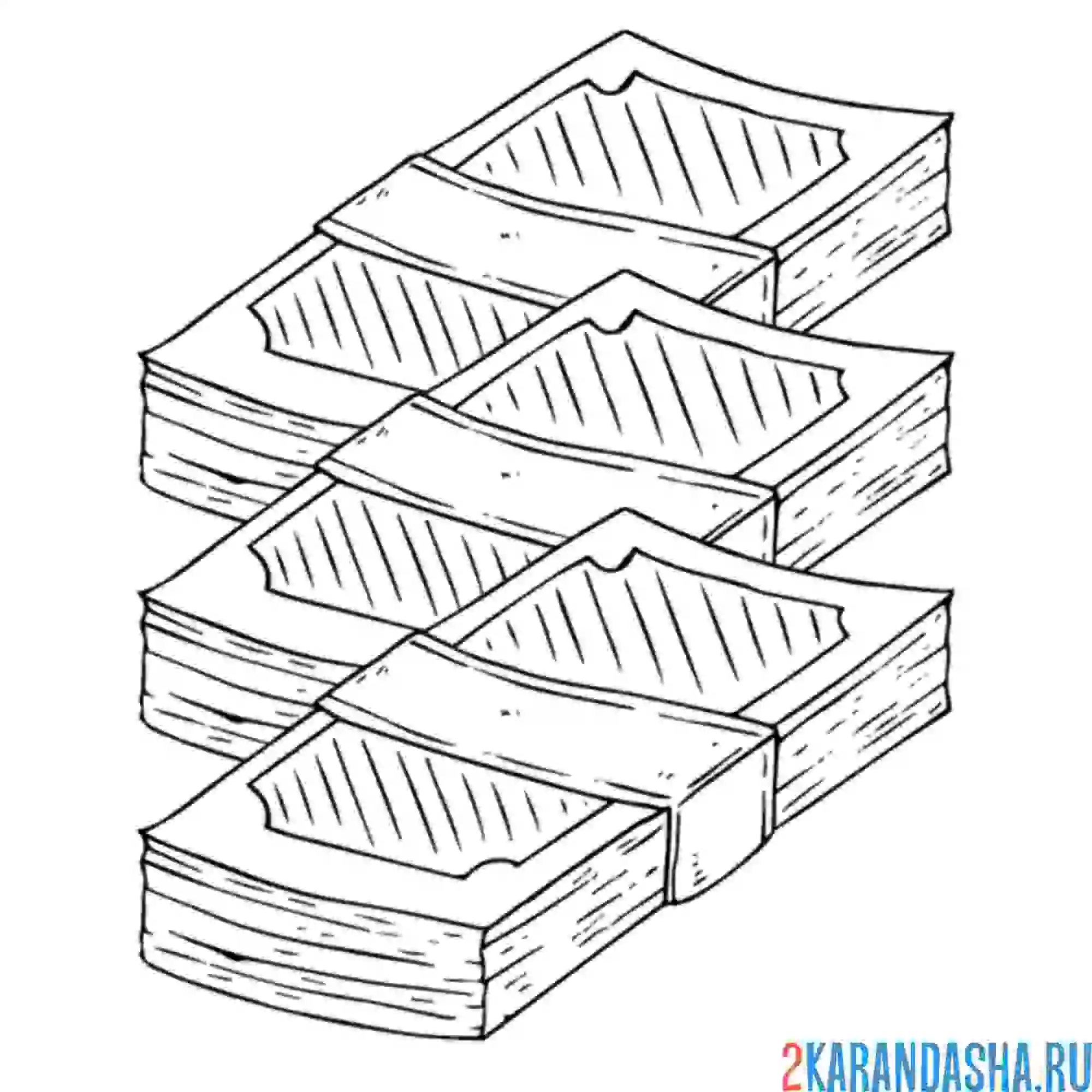 Раскраска деньги иностранная валюта