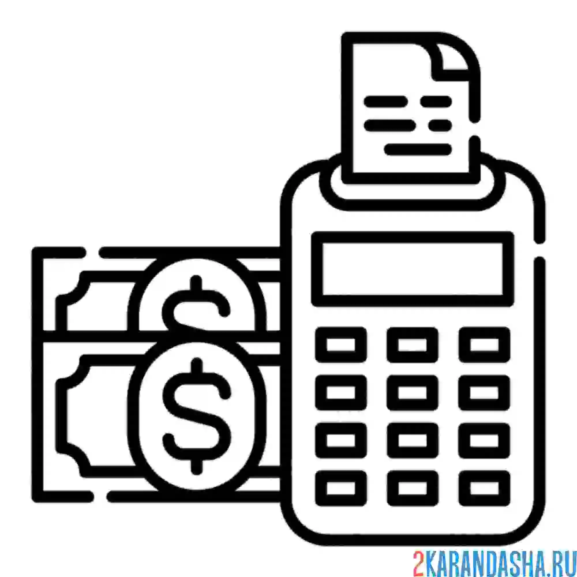 Раскраска доллары банкноты