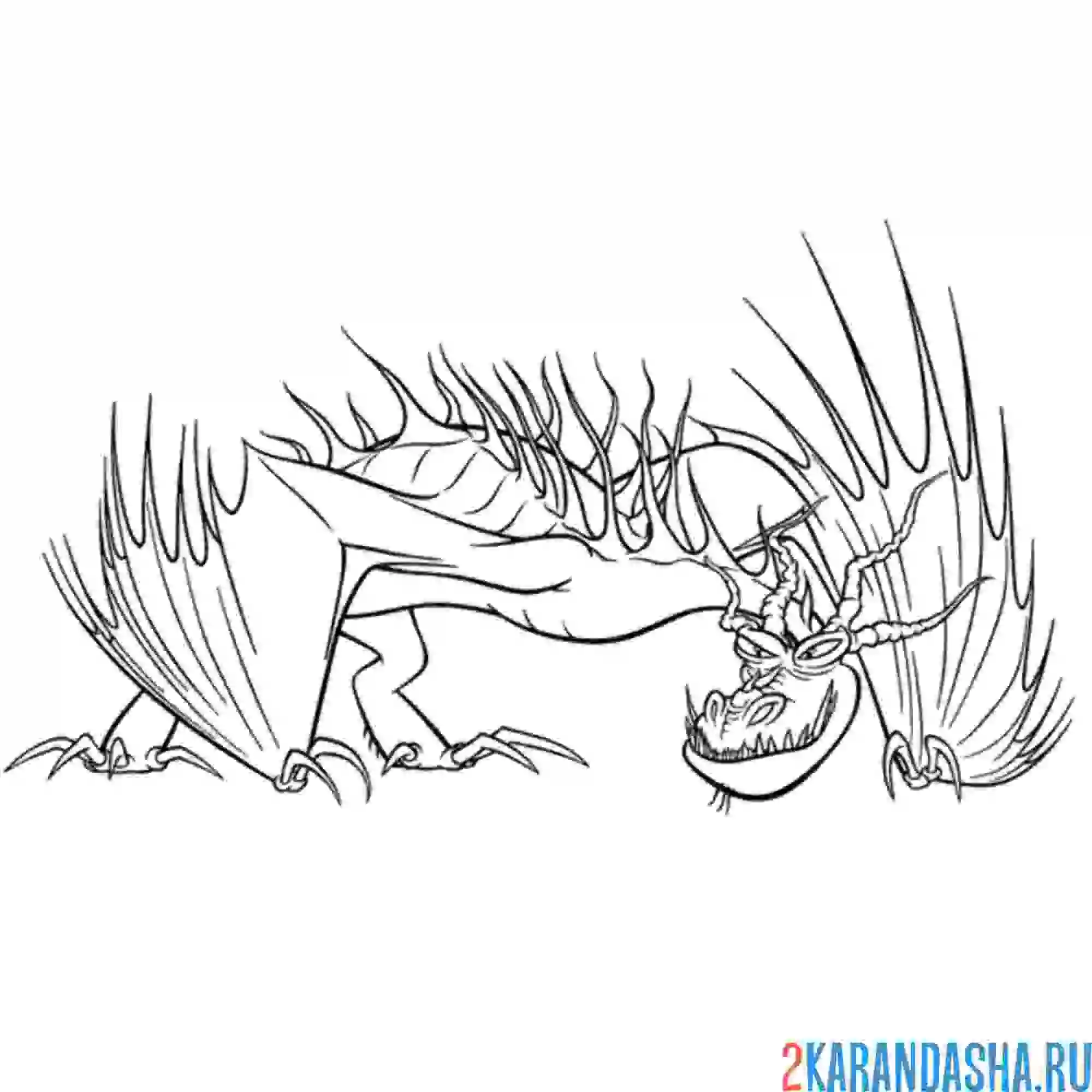 Раскраска кривоклык дракон