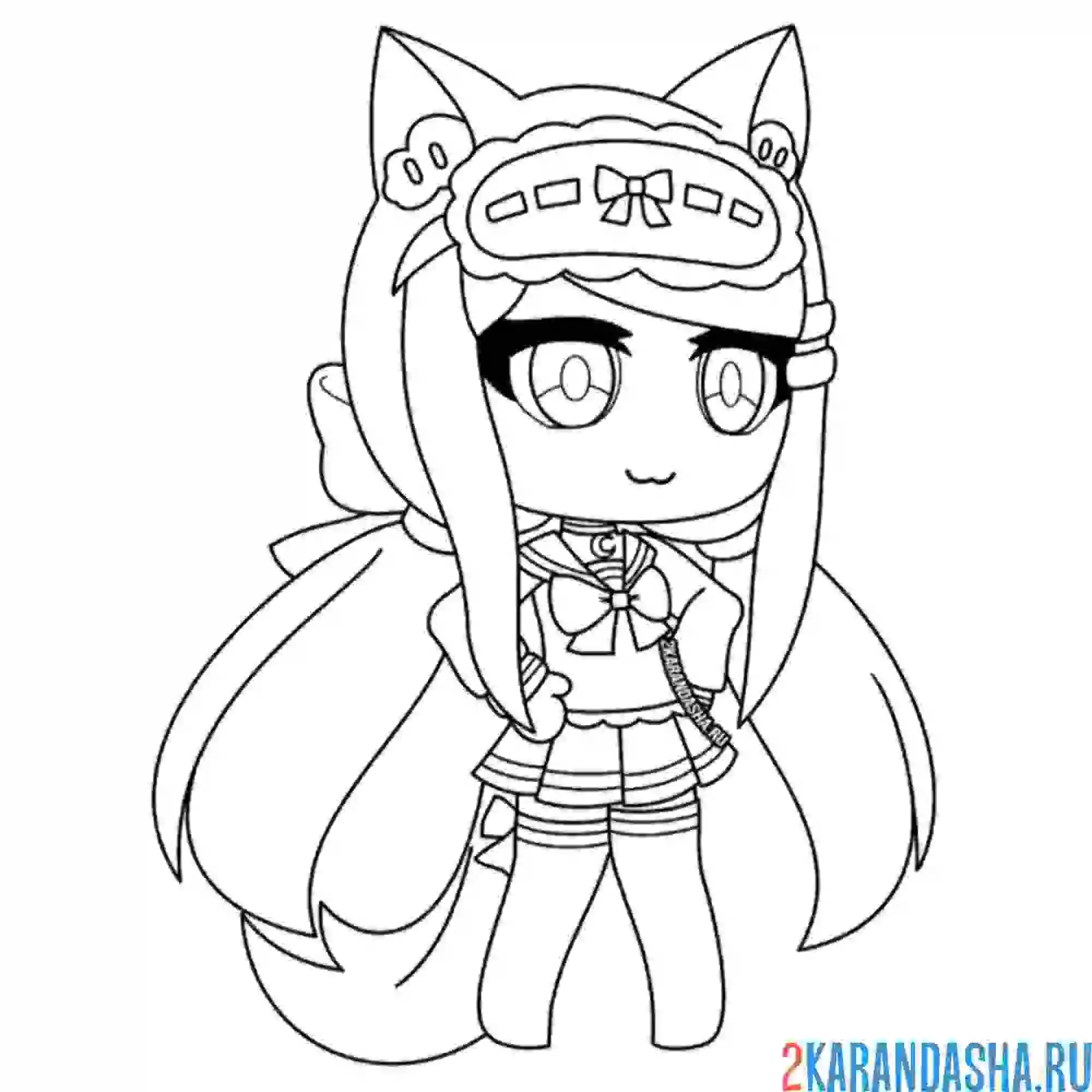 Раскраска гача лайф сенпайбанс