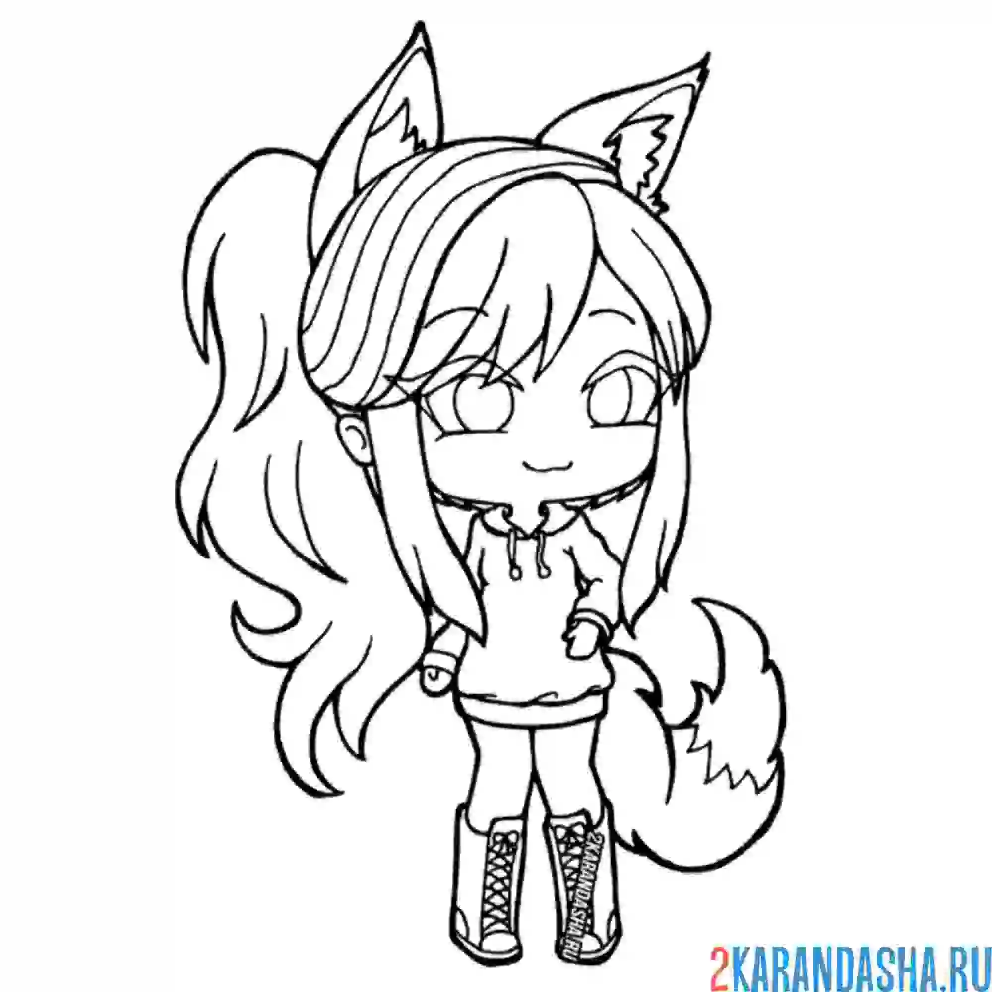 Раскраска гача лайф аниме красотка