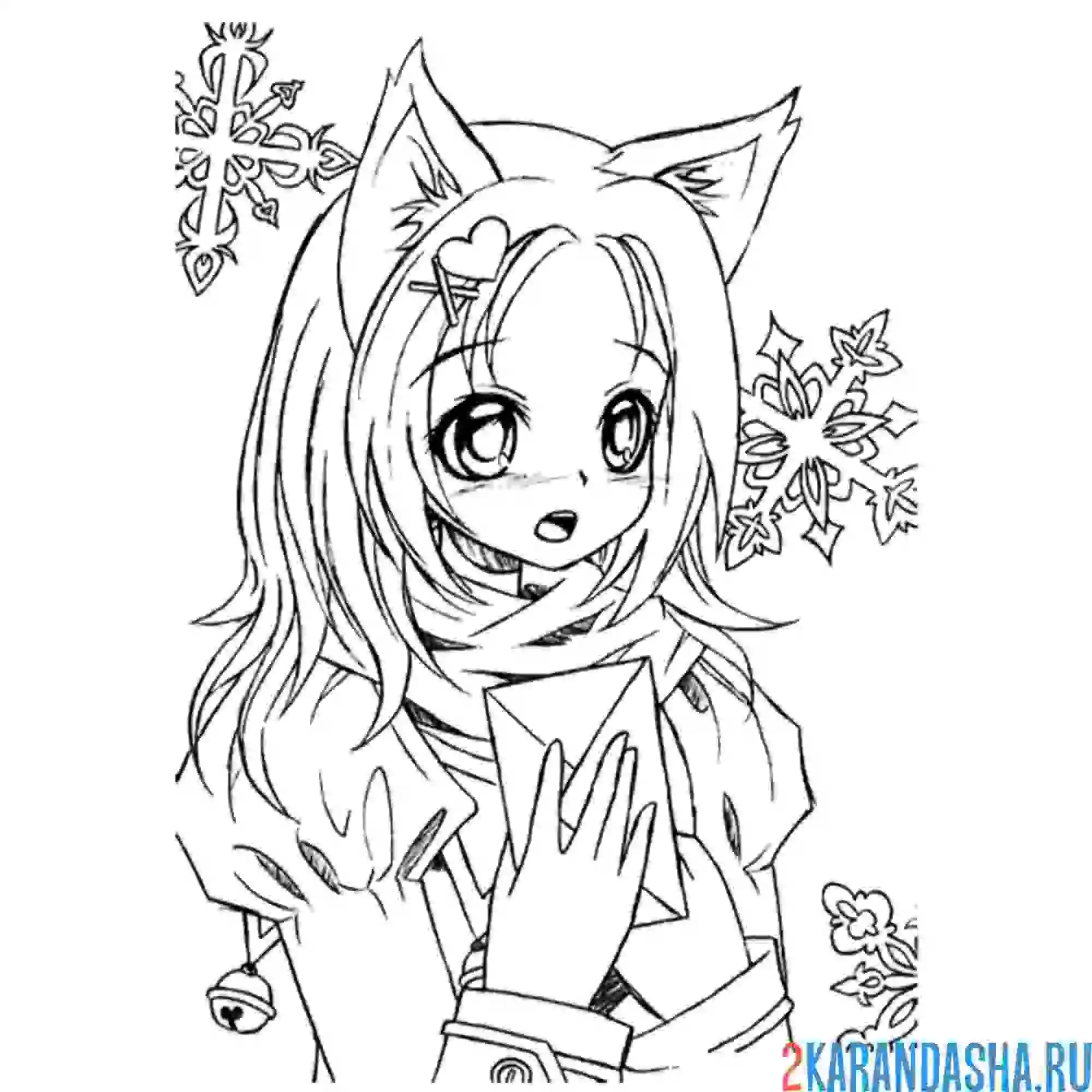 Раскраска гача лайф аниме персонаж