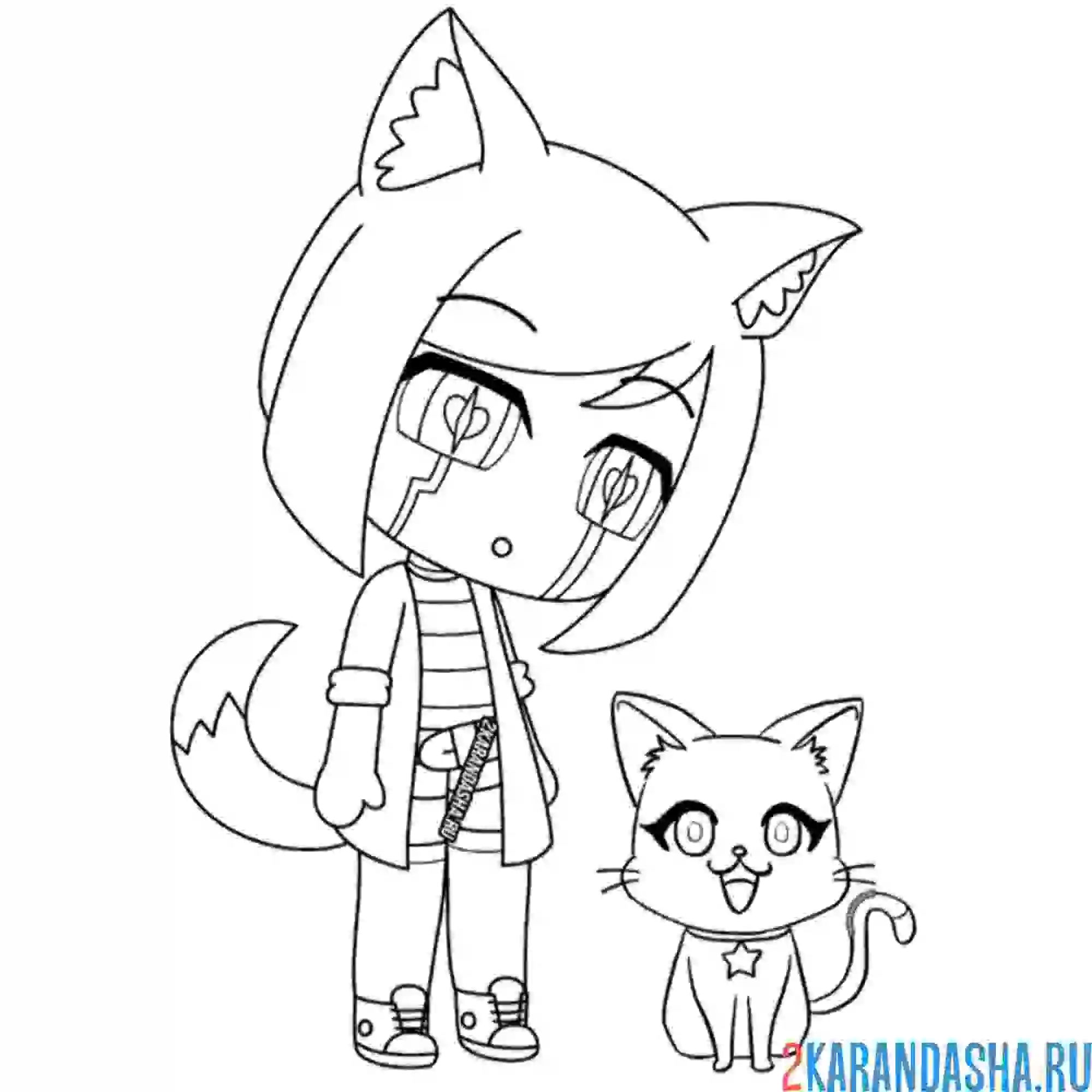 Раскраска мо гача лайф