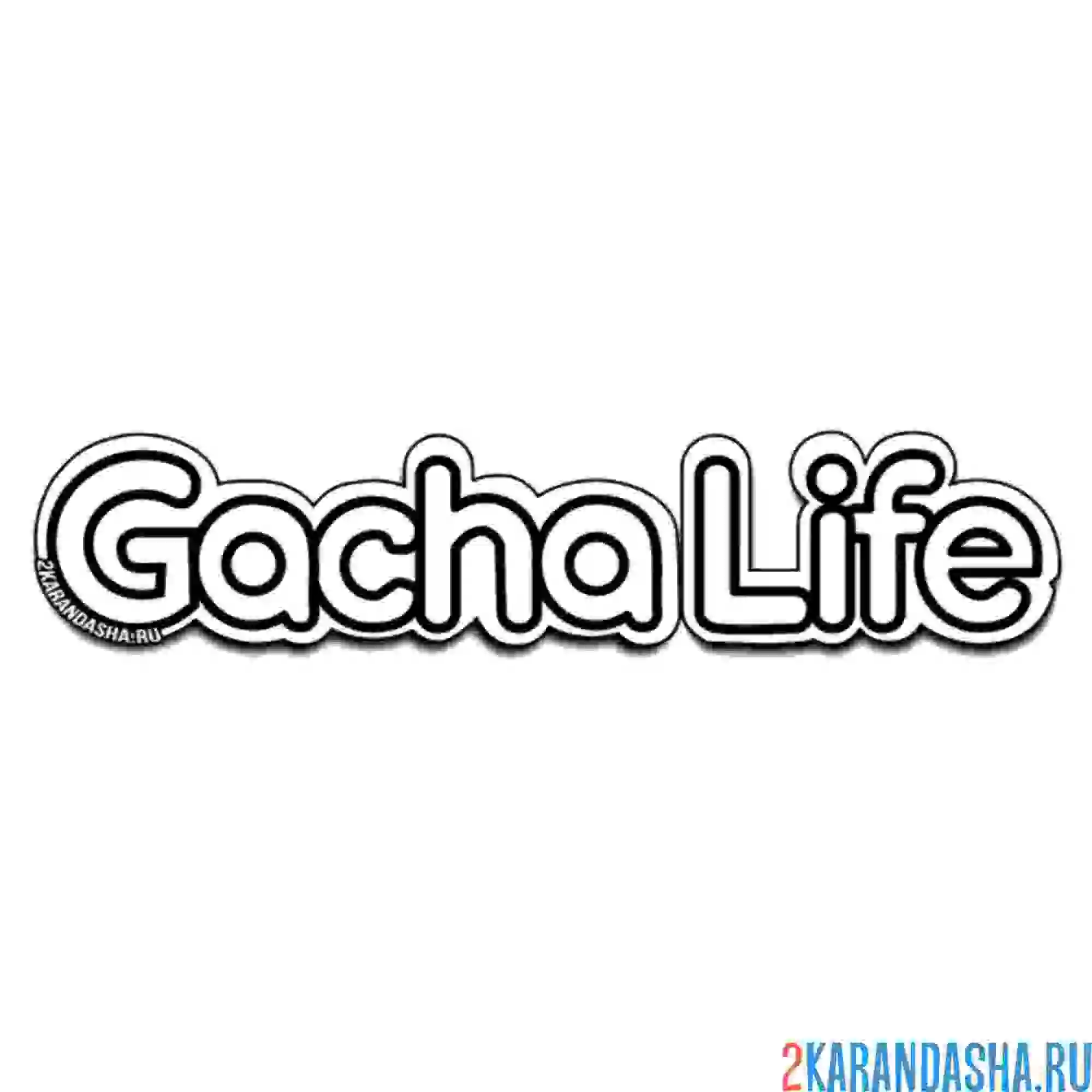 Раскраска гача лайф логотип
