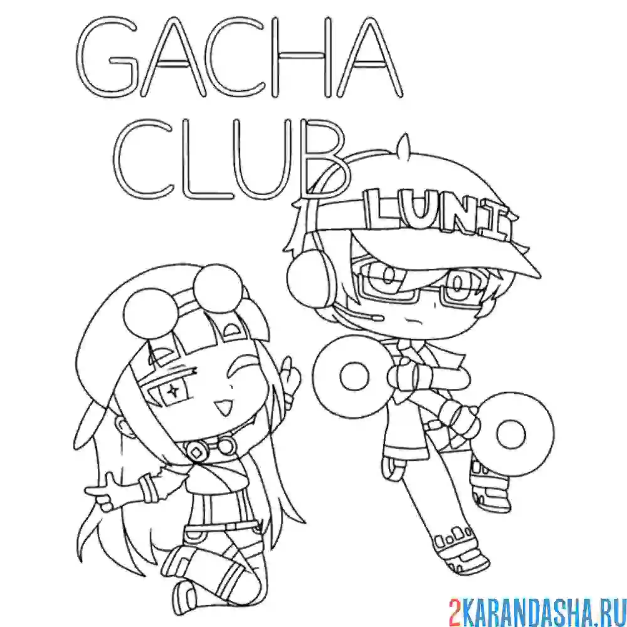Раскраска гача лайф клуб