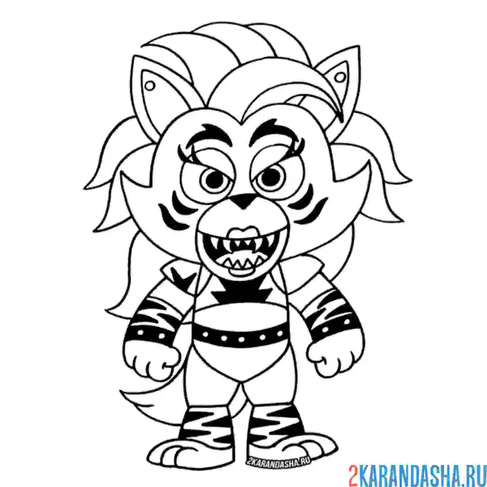 Раскраска волчица роксанна фнаф 9