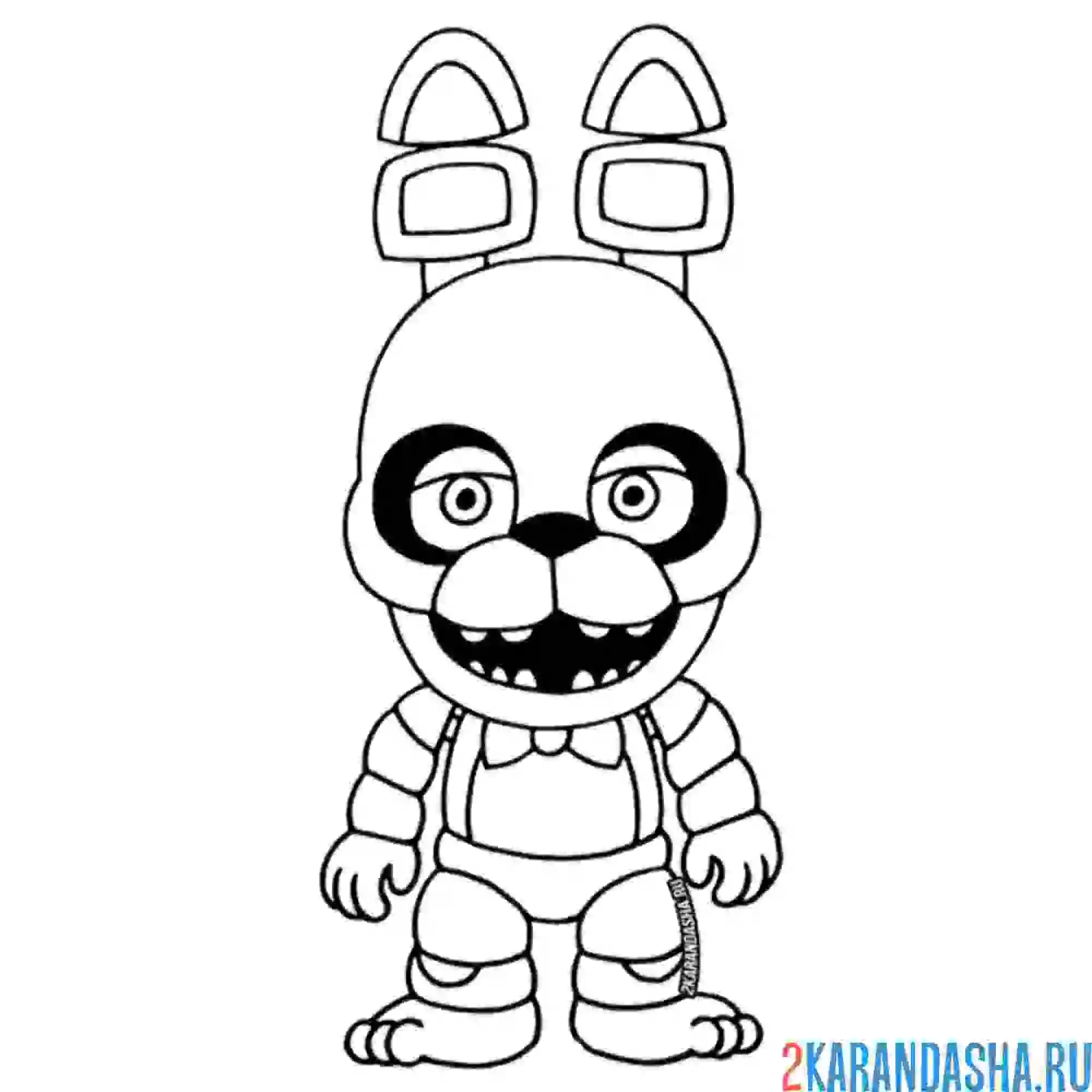 Раскраска кролик бонни