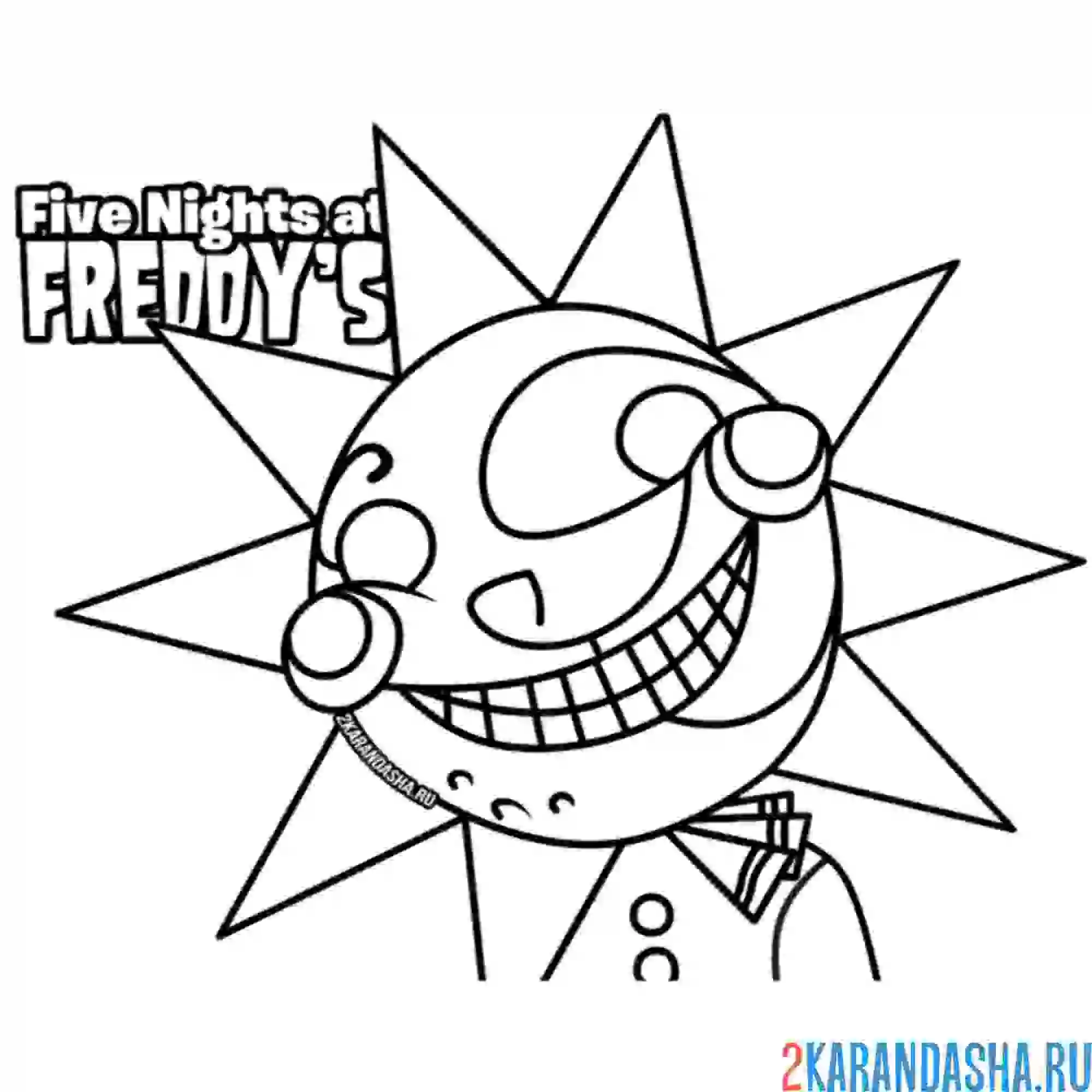 Раскраска daycare attendant воспитатель фнаф 9