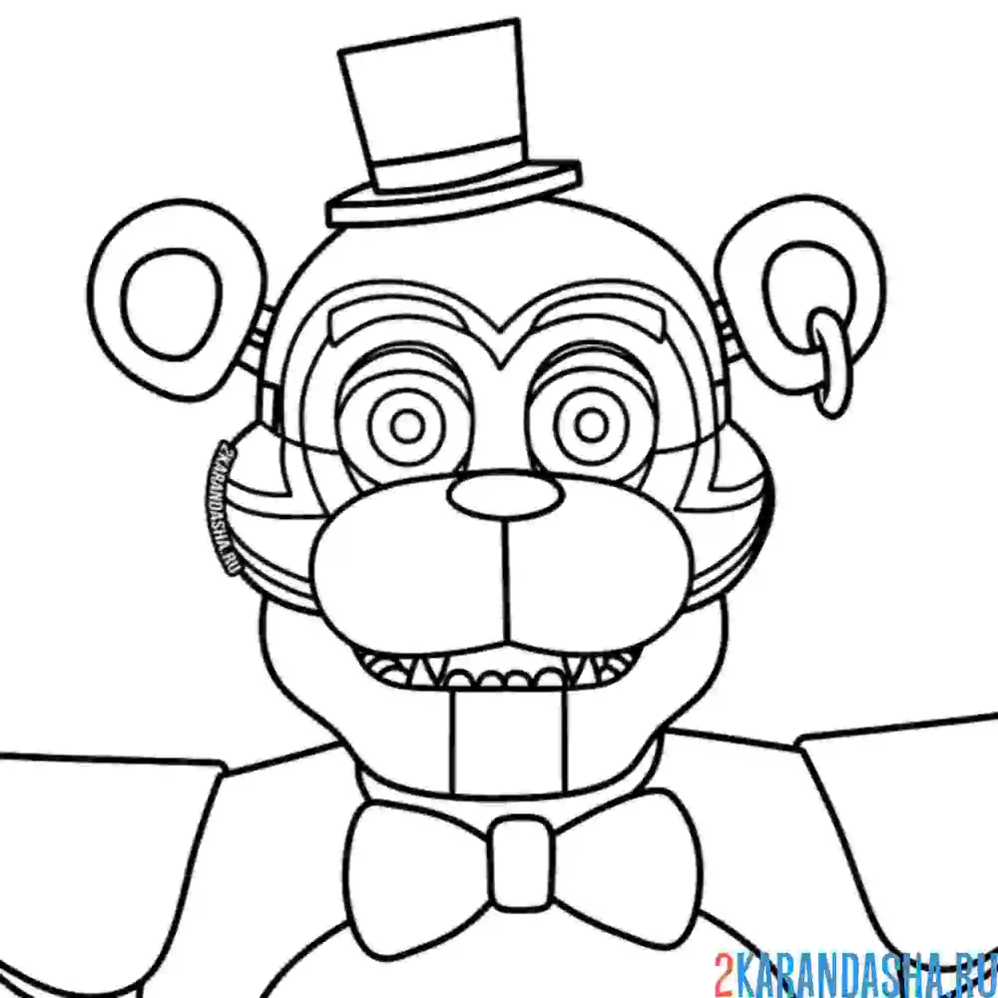 Раскраска фредди фнаф 9