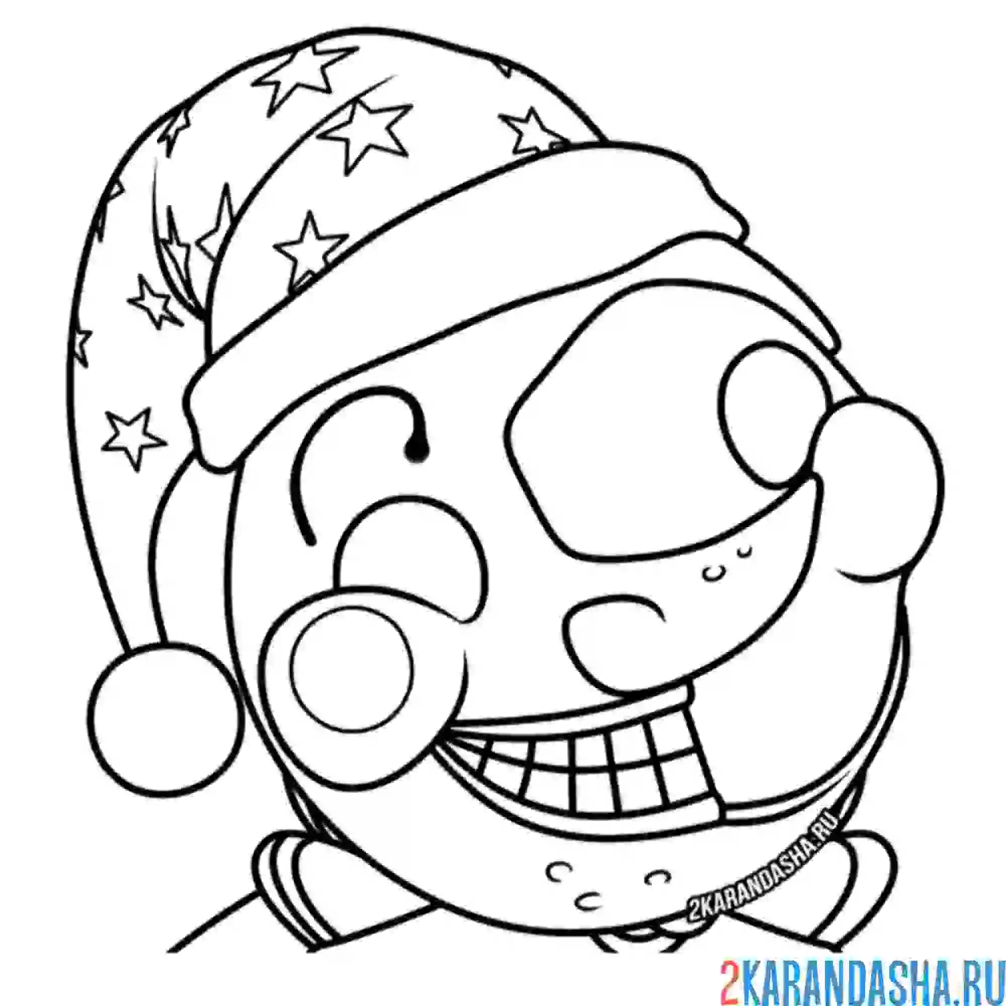 Раскраска мундроп фнаф 9 лунный человек