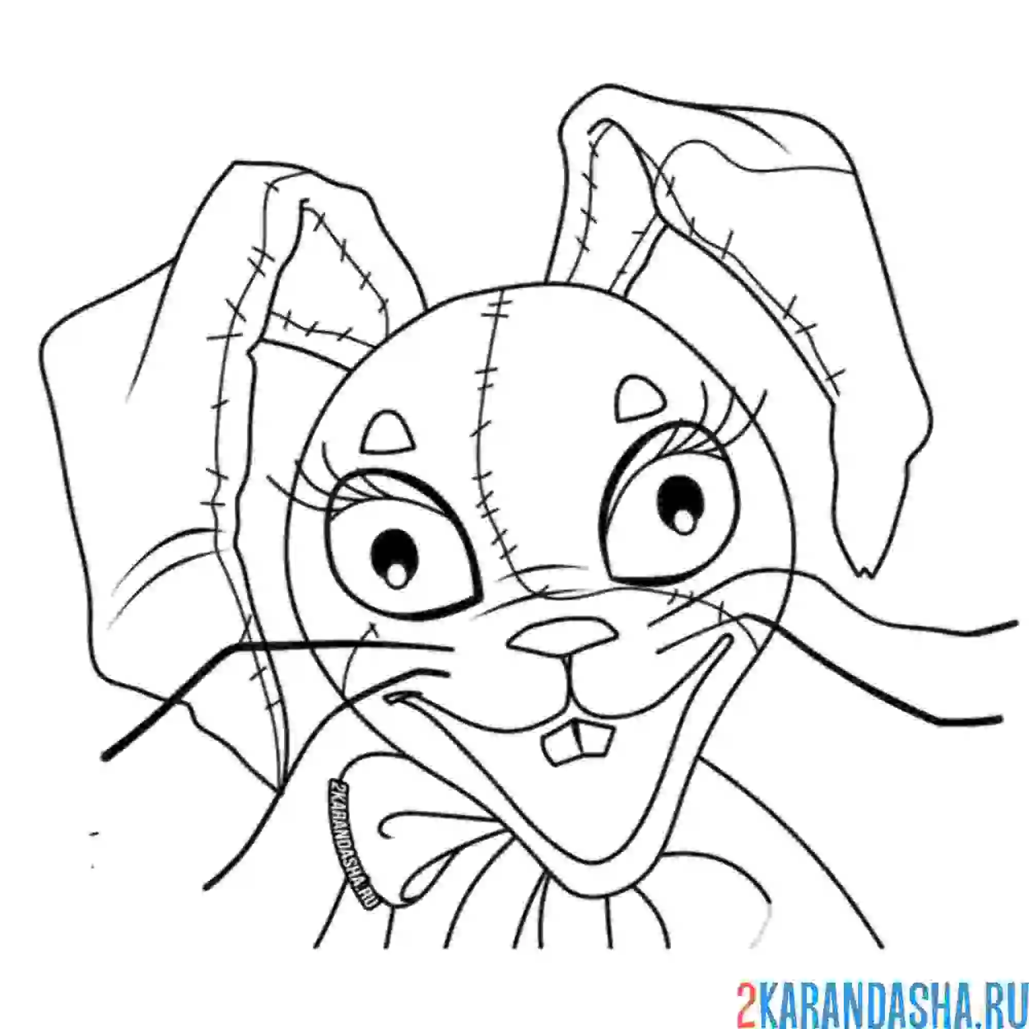 Раскраска ванни фнаф 9